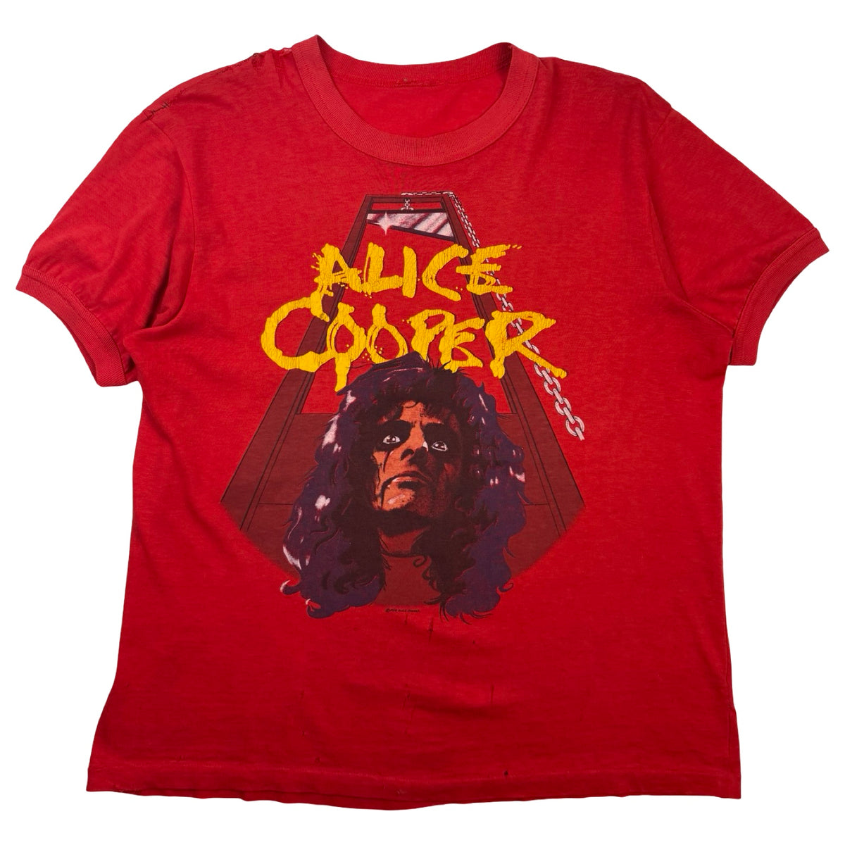 1986-87 Alice Cooper 'The Nightmare Returns'  Band T-Shirt Red