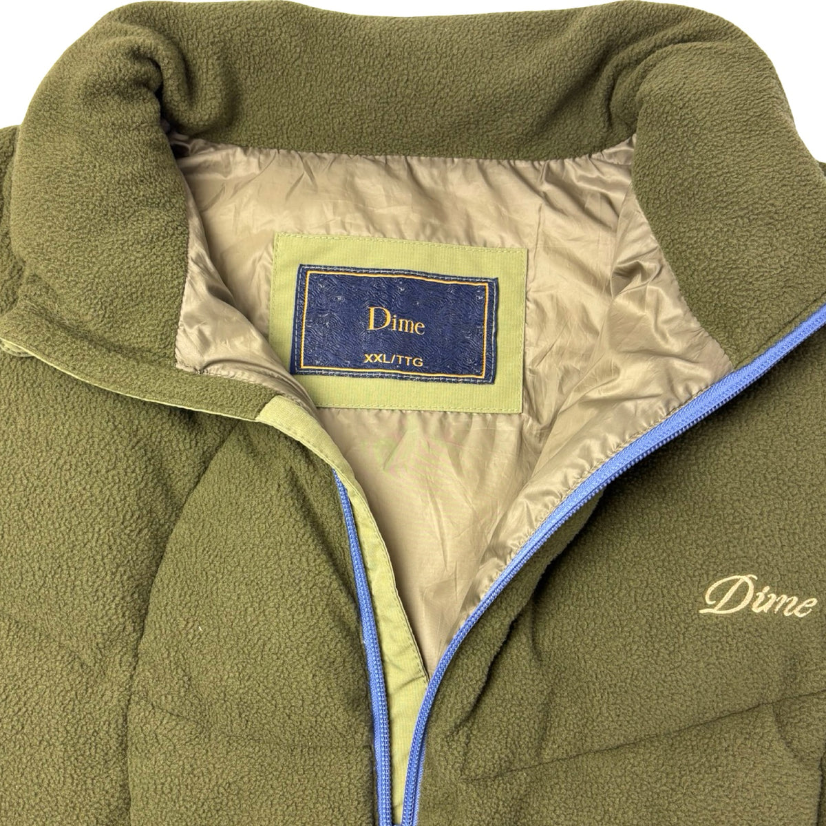 Dime Premium Tweed Puffer Vest Earth