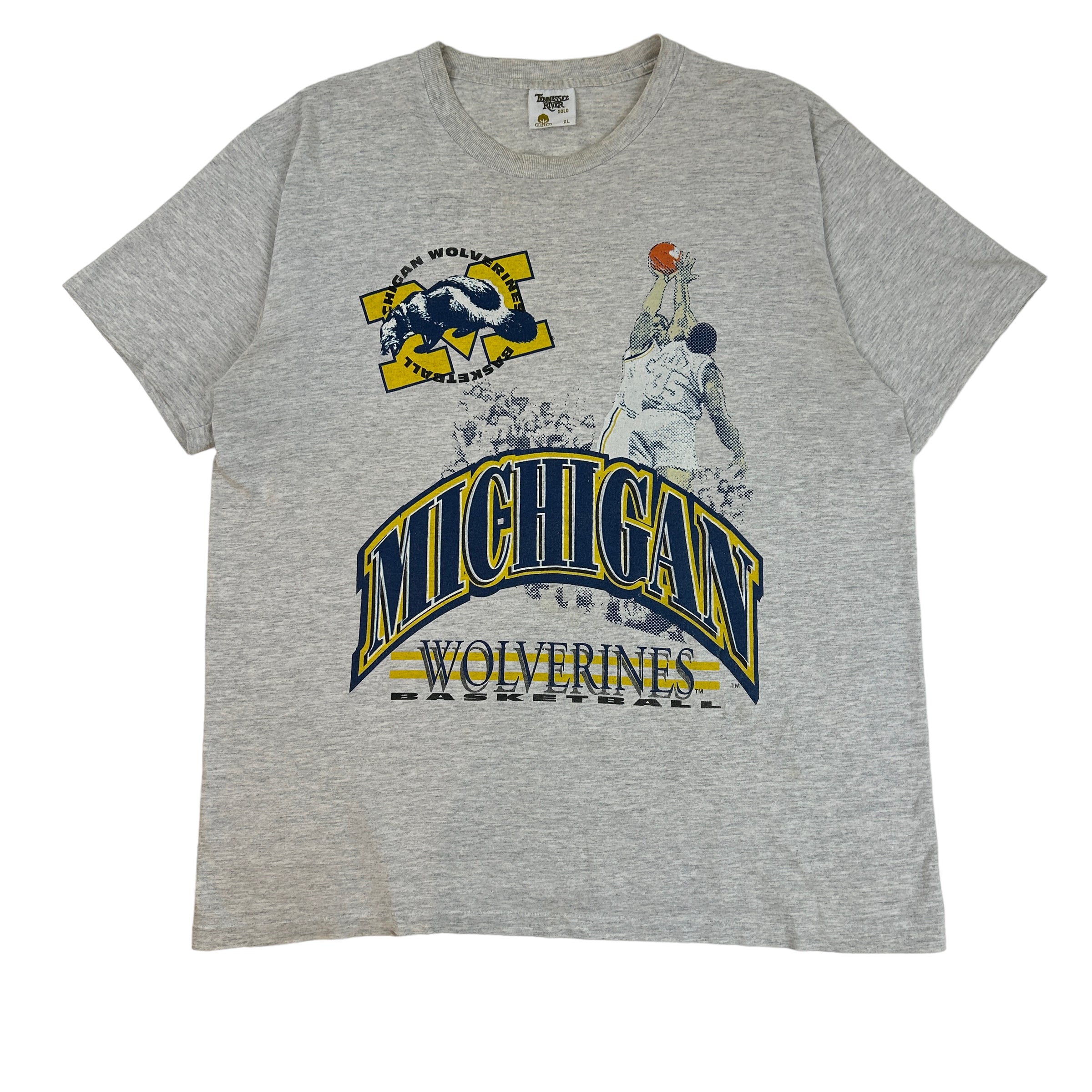 Vintage Michigan Wolverines Basketball Tee Grey