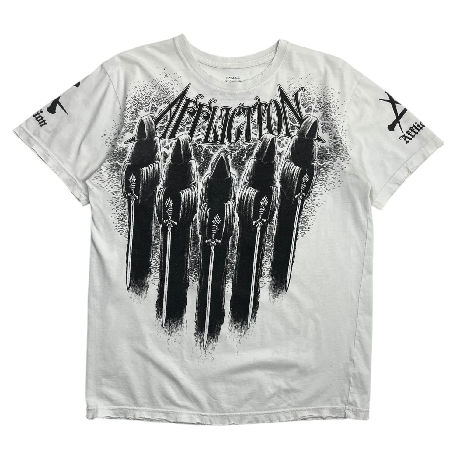 Vintage Y2K Affliction Sean Sherk Tee White