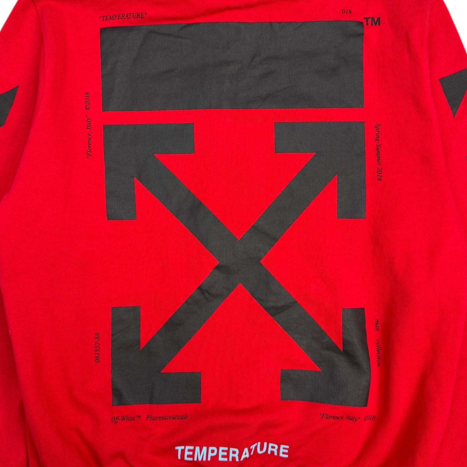 Off-White Temperature Mona Lisa Hoodie Red