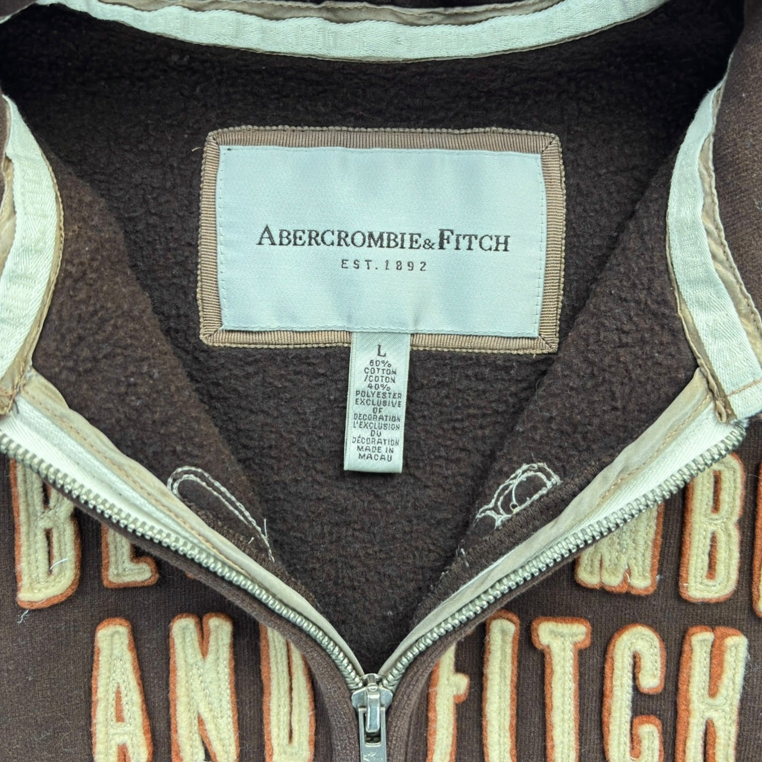 (W)Y2K Abercrombie & Fitch Zip Up Hoodie Brown