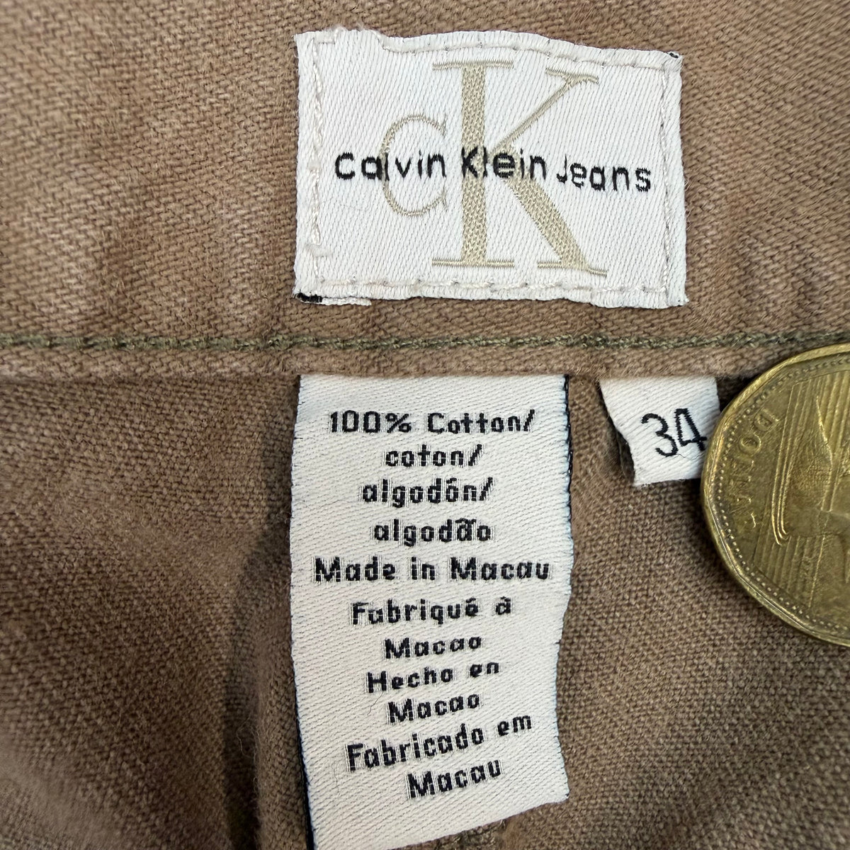 Vintage Calvin Klein Jeans Utility Pants Tan