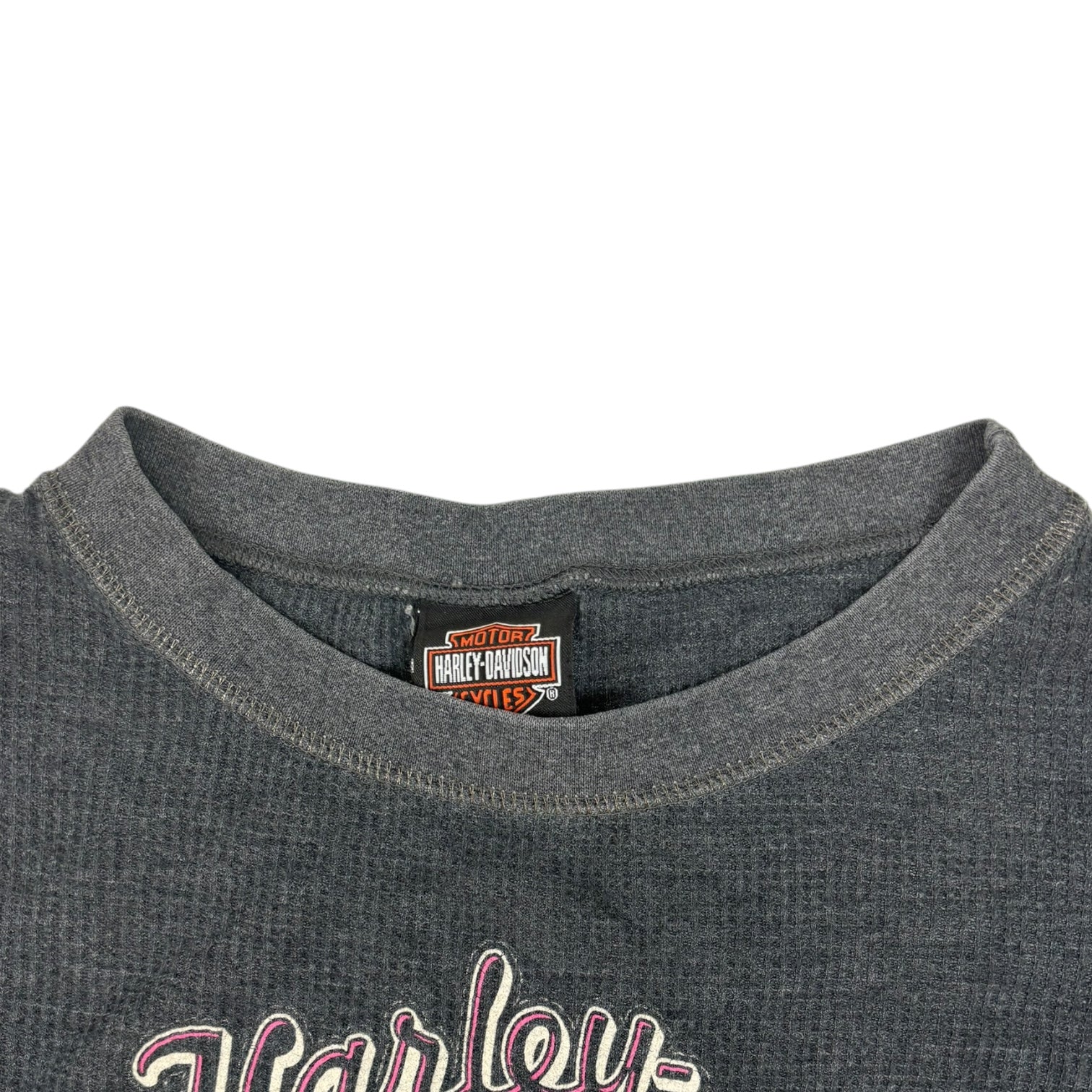 2007 Muskegon Women’s Harley Davidson Thermal Long Sleeve Grey