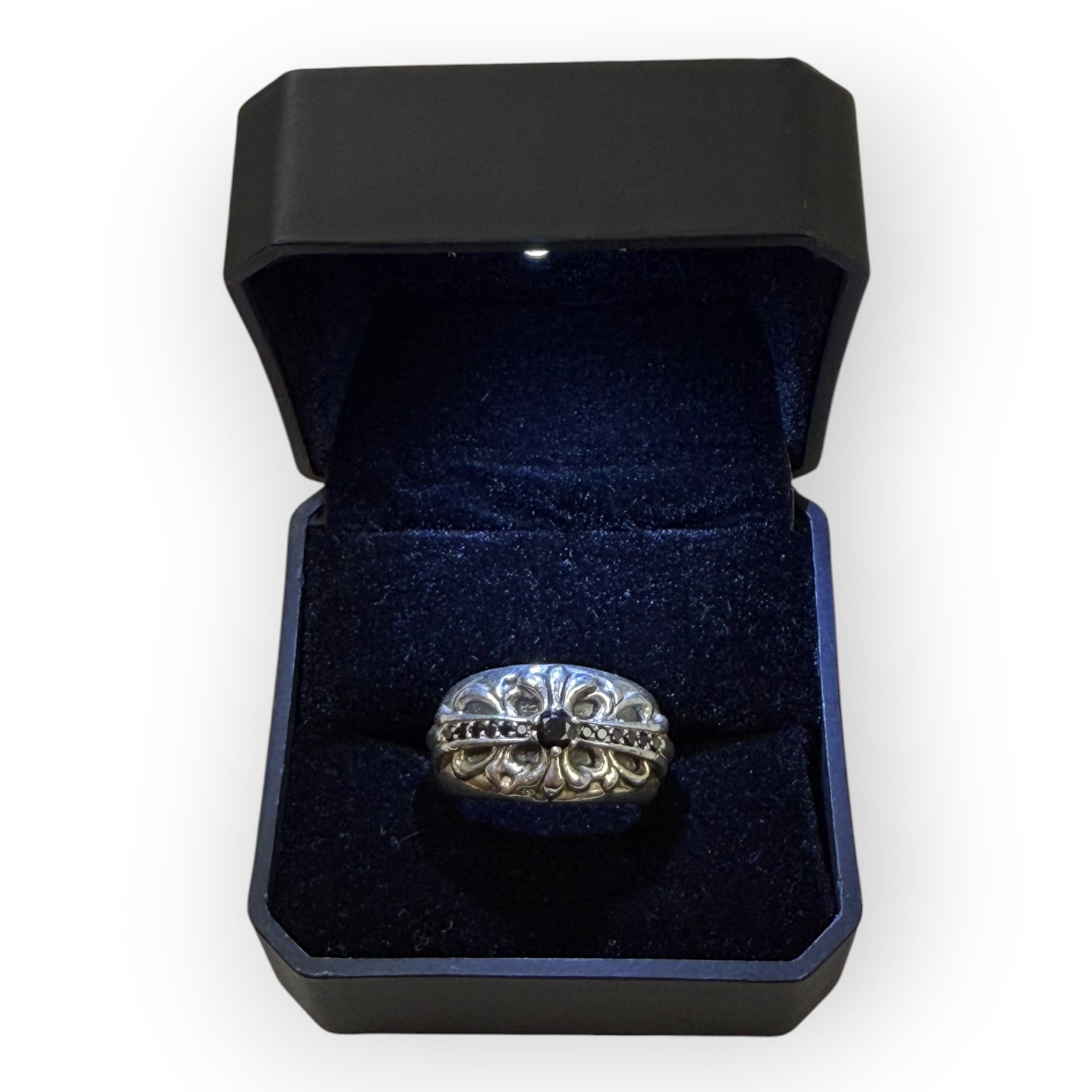 Chrome Hearts Keeper Ring Black Natural Diamonds NOT factory