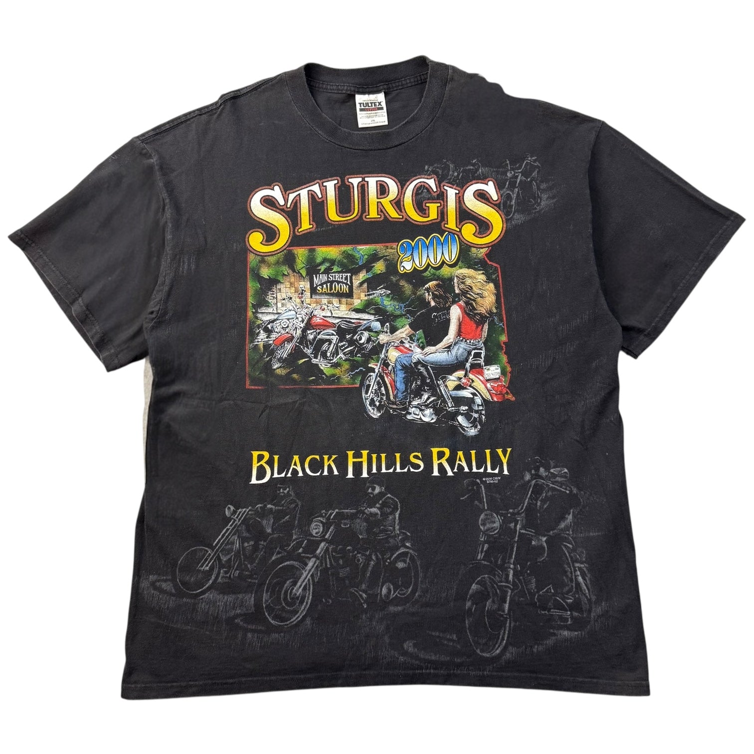2000 Sturgis Bike Rally Tee Faded Black