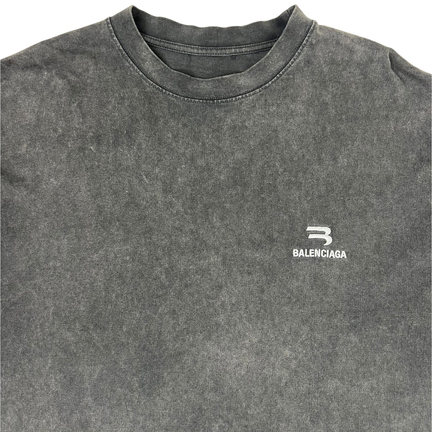 Balenciaga Sporty B Medium-Fit T-Shirt Grey