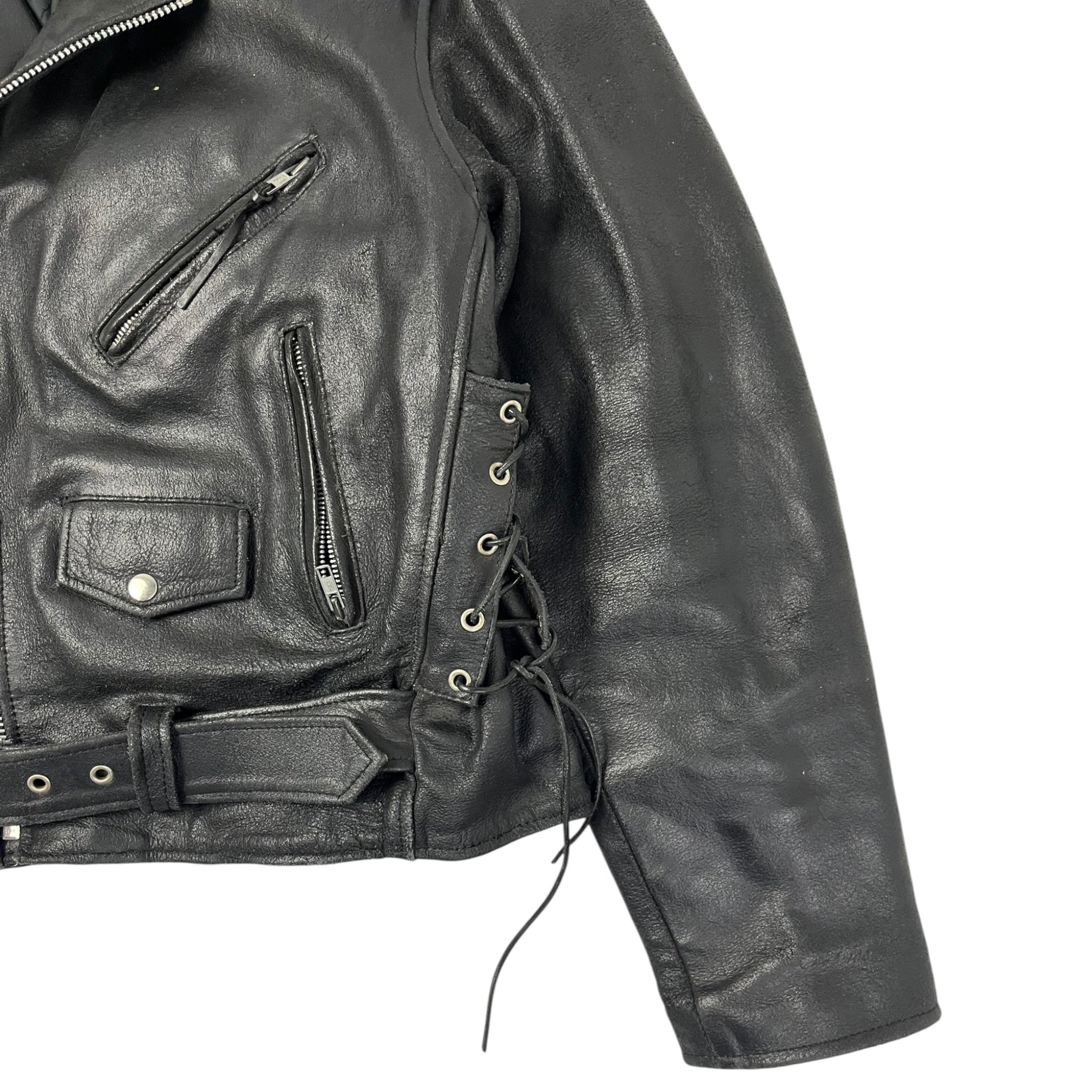 Vintage Screamin' Eagle Leather Biker Jacket