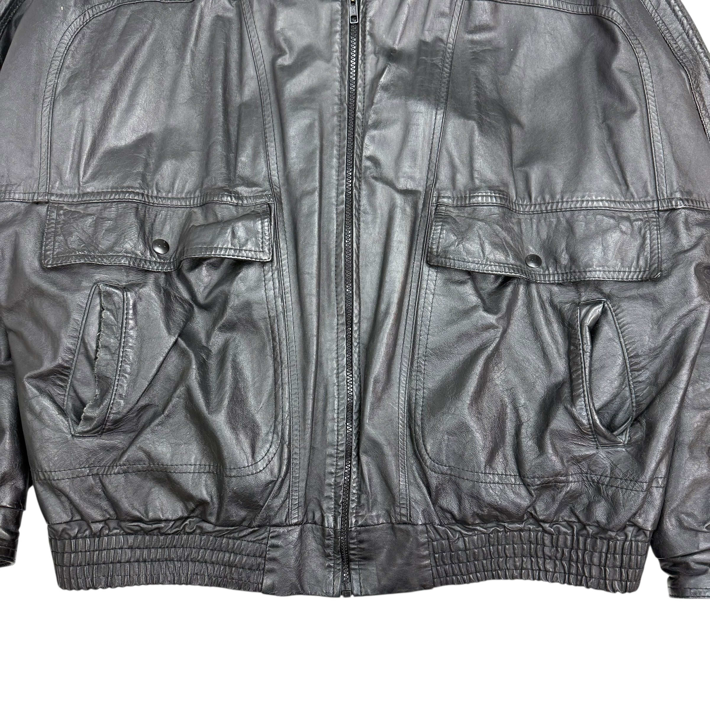 Vintage Sears Leather Jacket Black