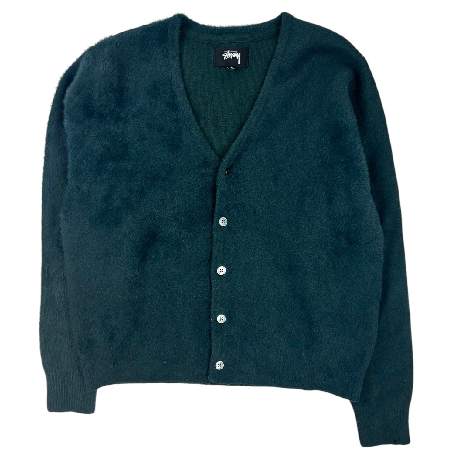 Stussy Shaggy Cardigan Green