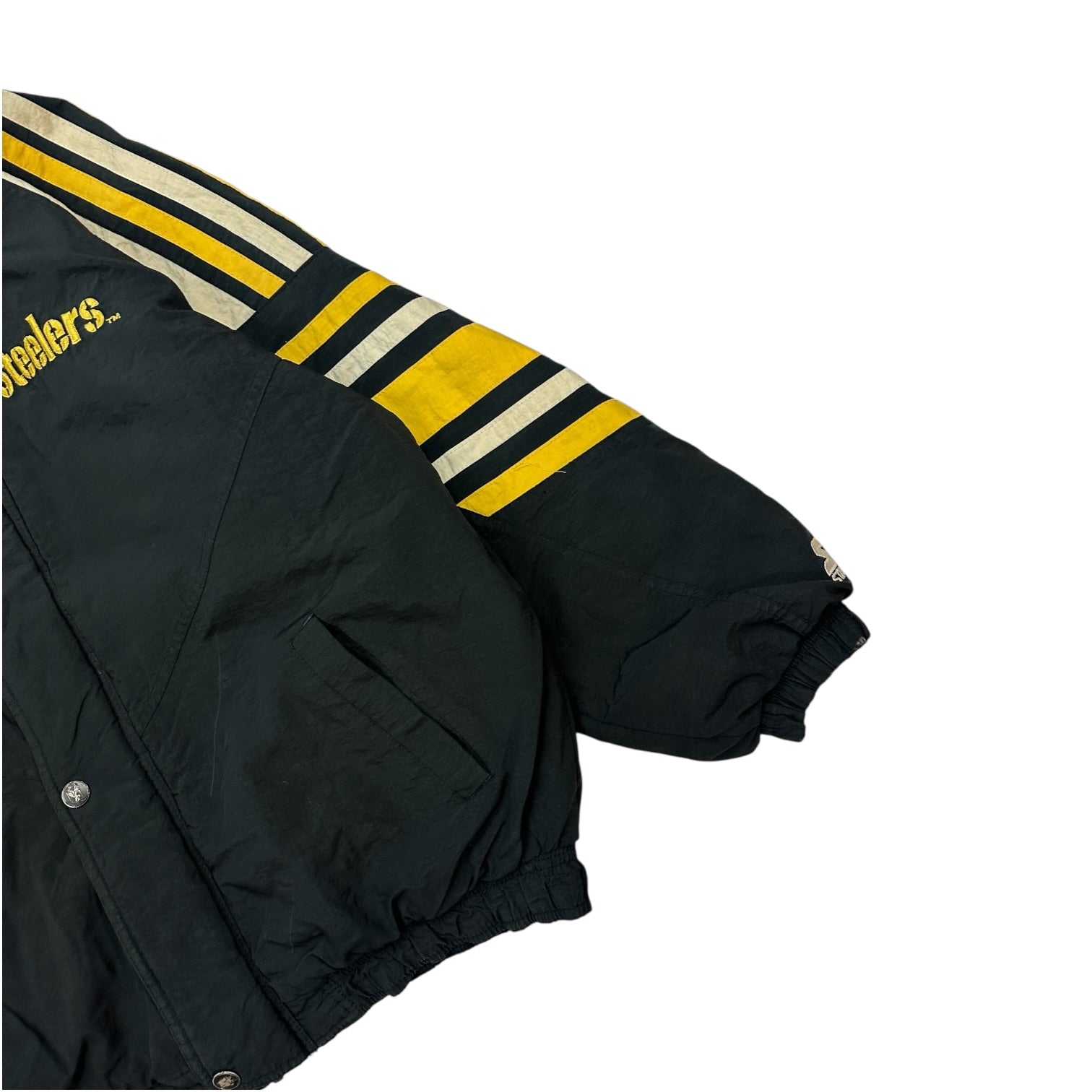 Vintage Starter Pittsburgh Steelers Button Up Jacket Black/Yellow