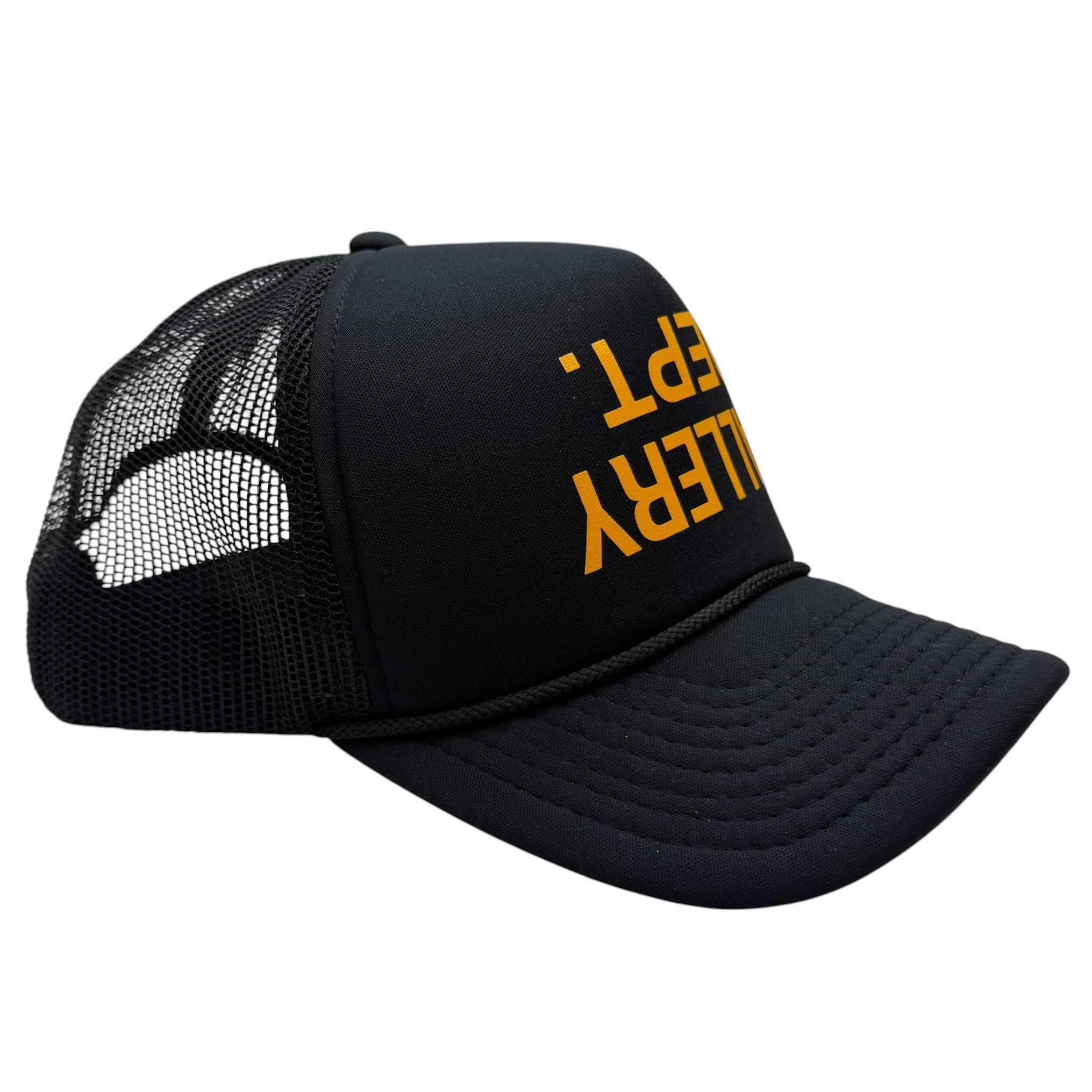 Gallery Dept. Upside Down Logo Mesh Trucker Hat Black
