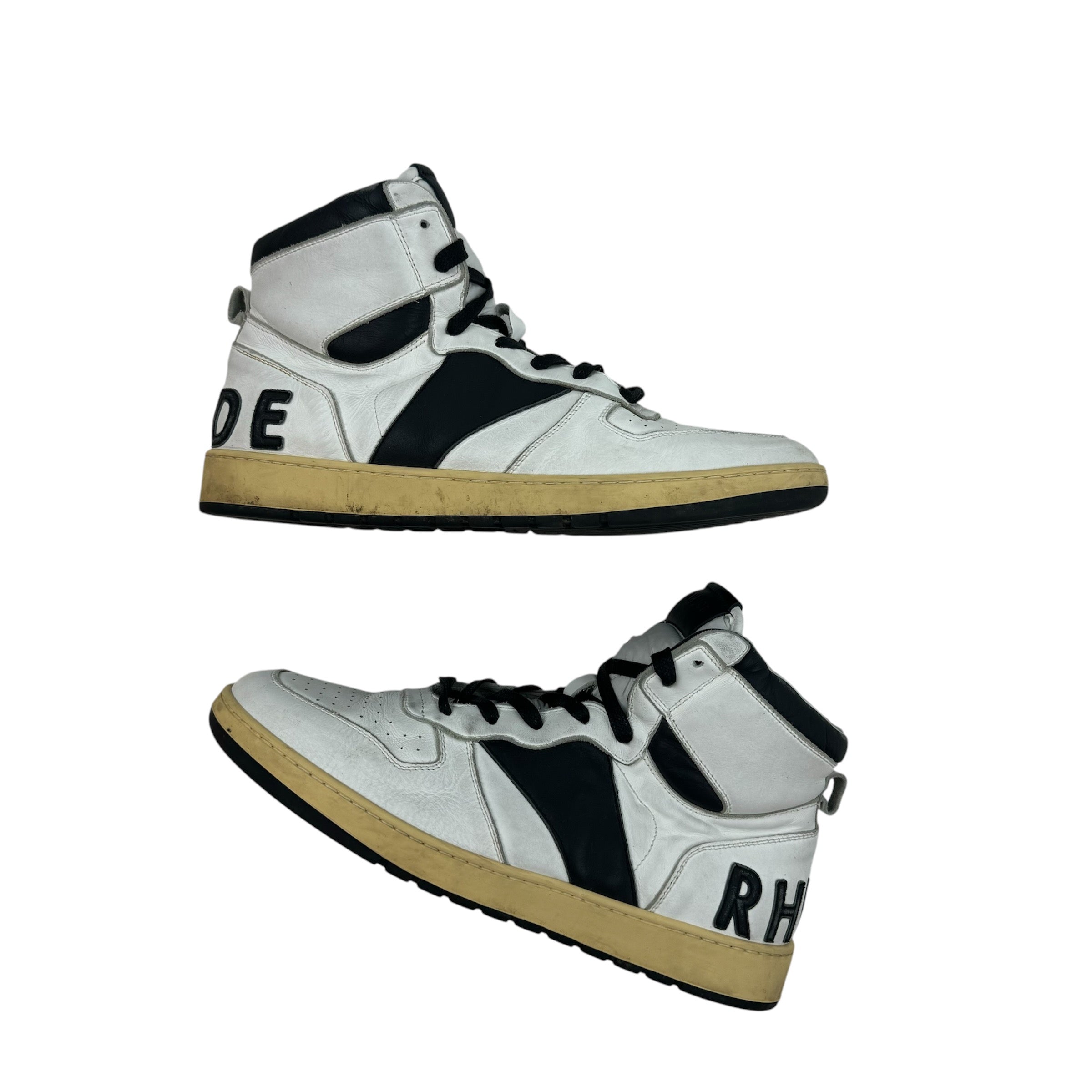 Rhude Rhecess Smooth High-Top Sneakers White (Used)