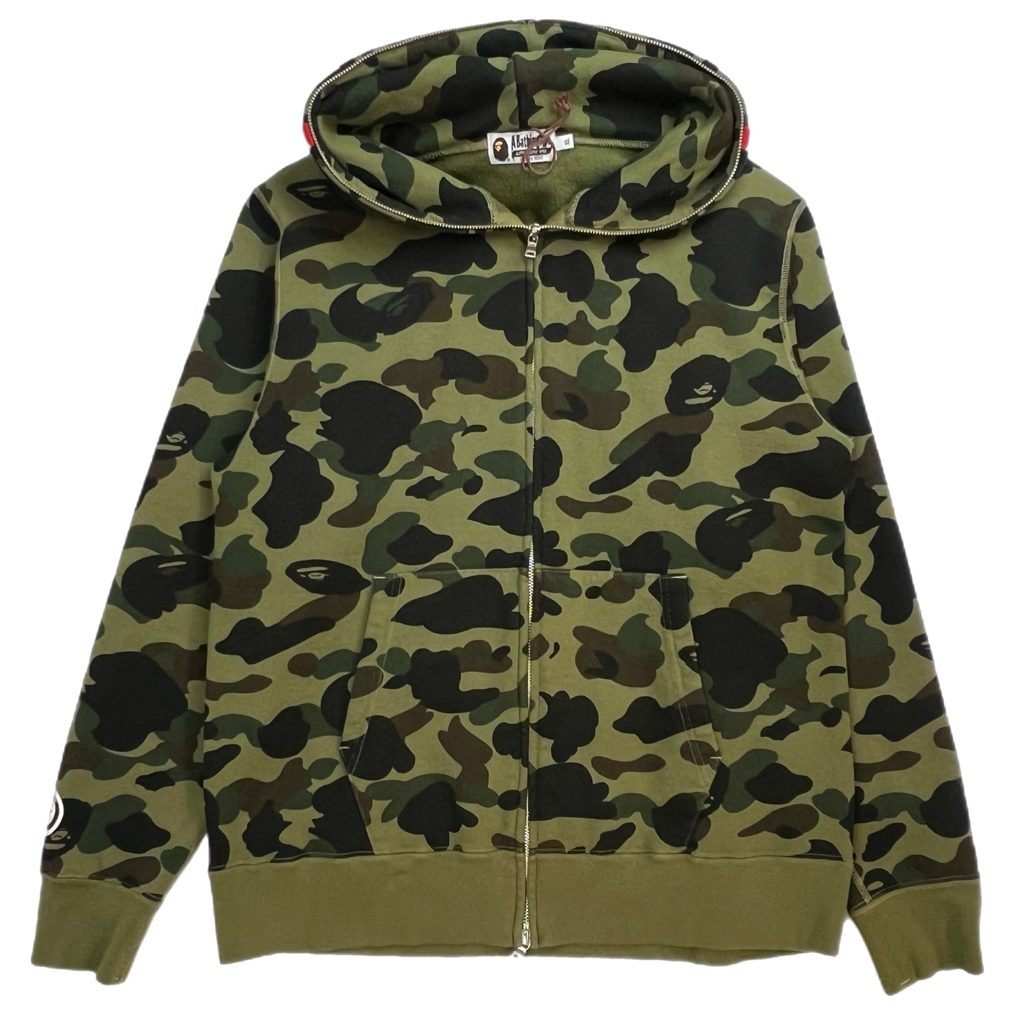 Bape 1st Camo Green Full-Zip Shark Hoodie