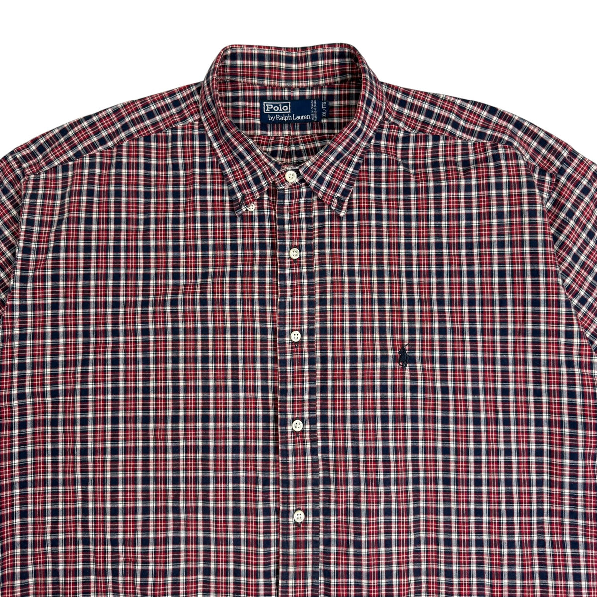 Vintage Polo Ralph Lauren Button Up Shirt Plaid Red