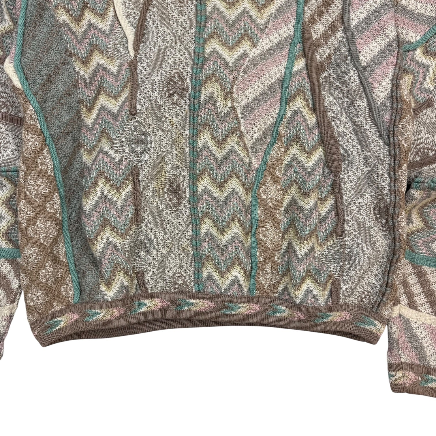 Vintage Tundra Cable Knit Sweater Brown/Green