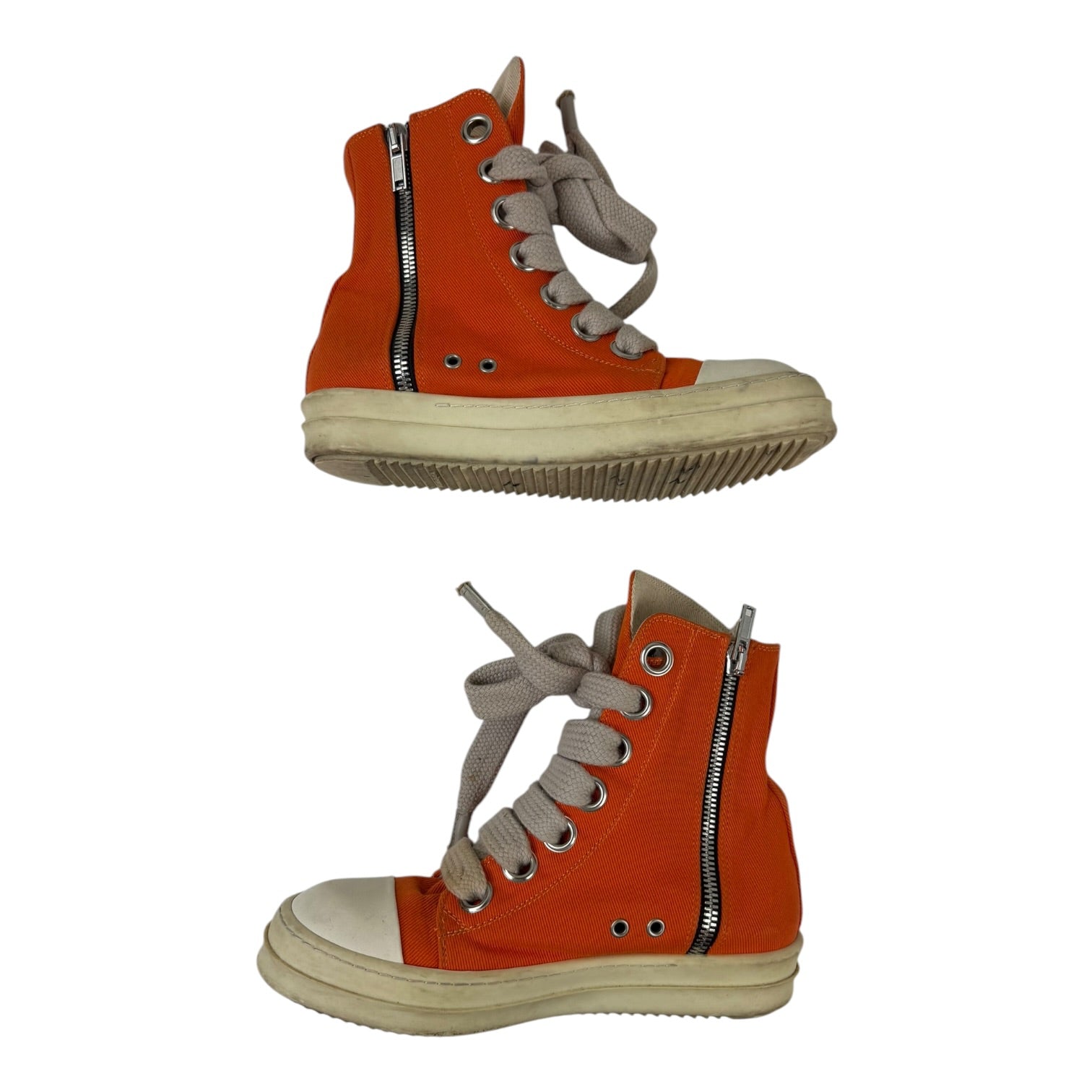 Rick Owens DRKSHDW Jumbo Lace High-Top Sneakers Orange (Used)