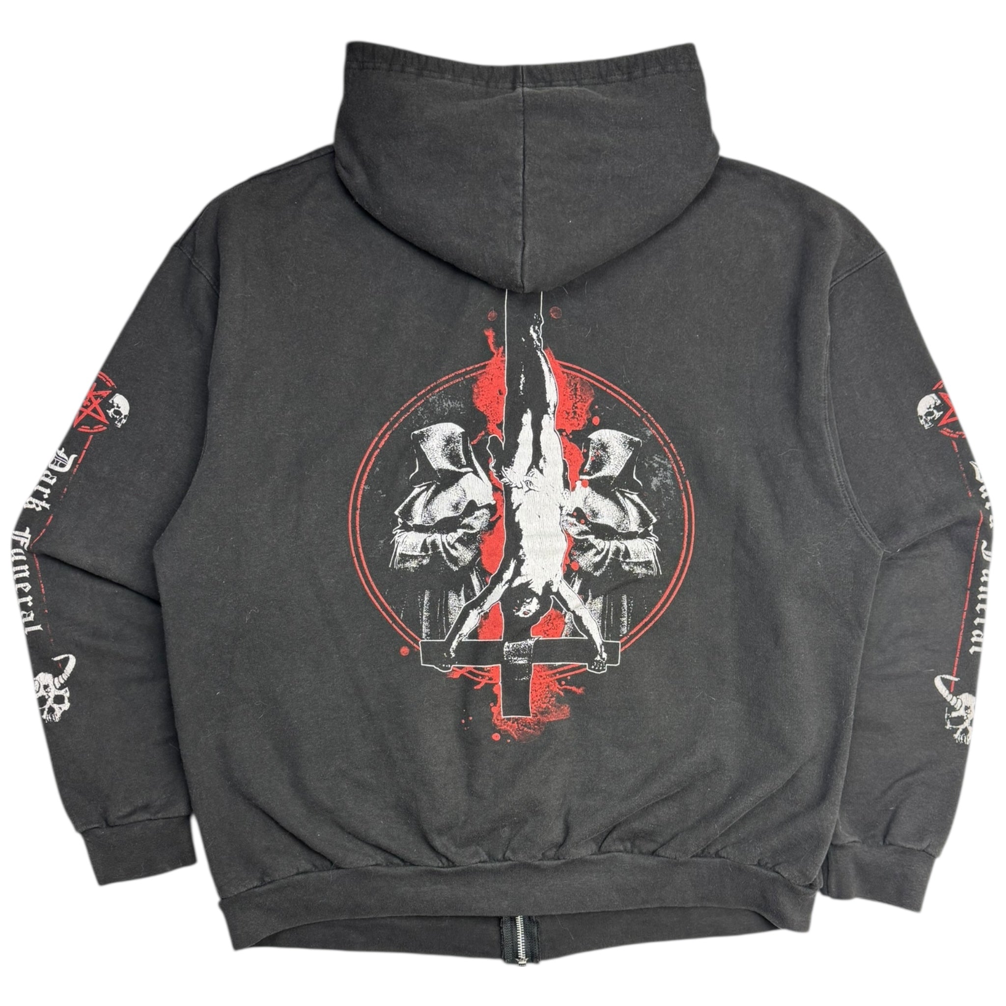 Dark Funeral Black Metal Zip Up Hoodie Black