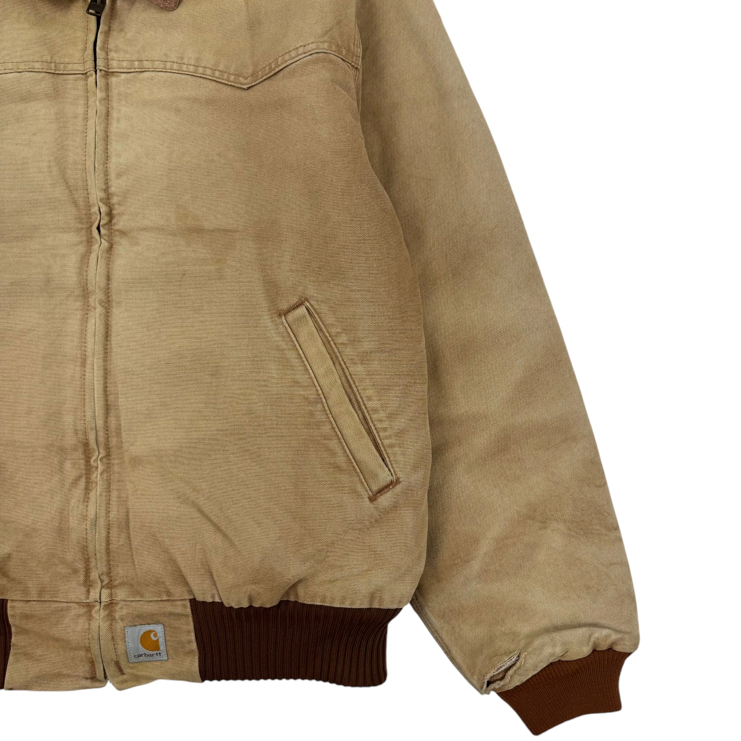 Vintage Carhartt Santa Fe Quilted Lined Jacket Tan