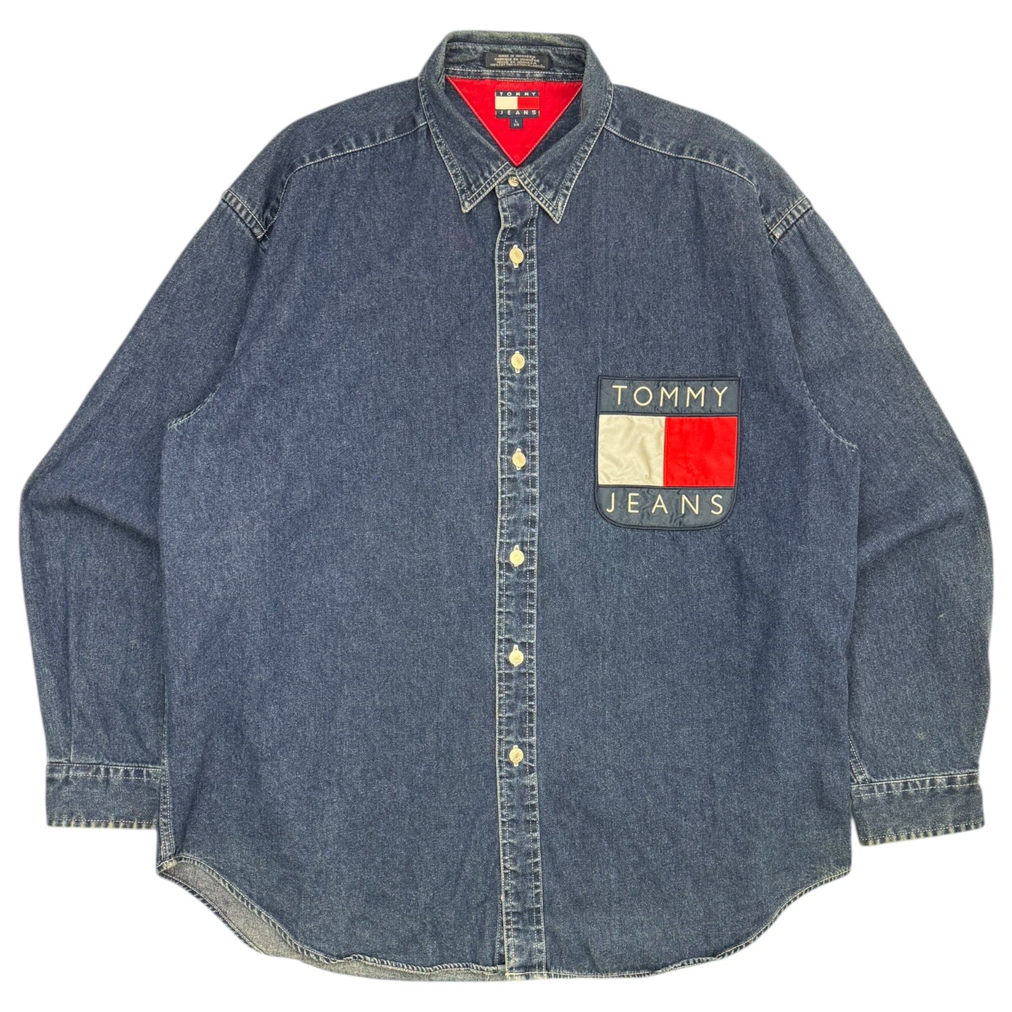 Vintage Tommy Hilfiger Jeans Denim Flag Shirt