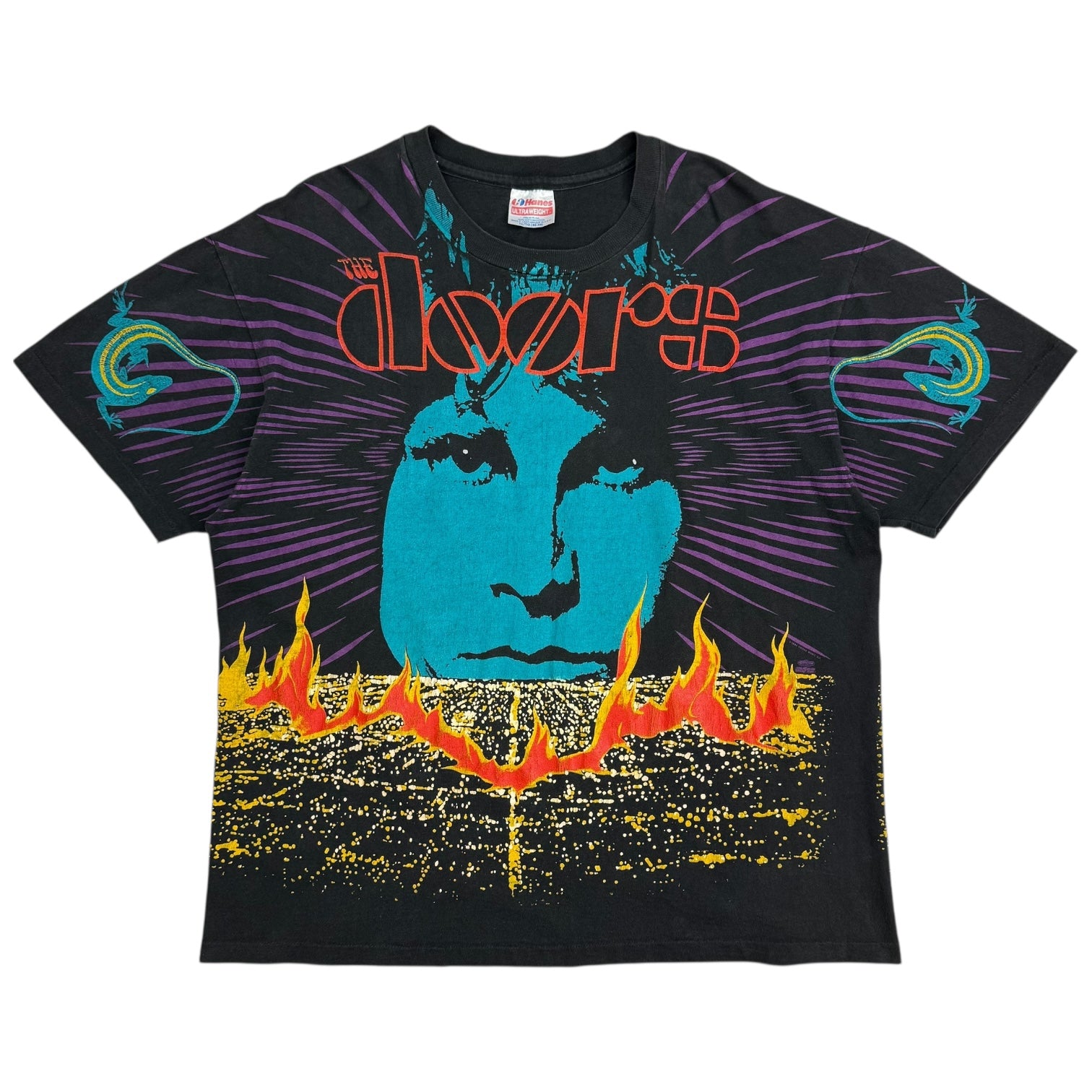 1990s The Doors Jim Morrison AOP Tee Black/Multicolour