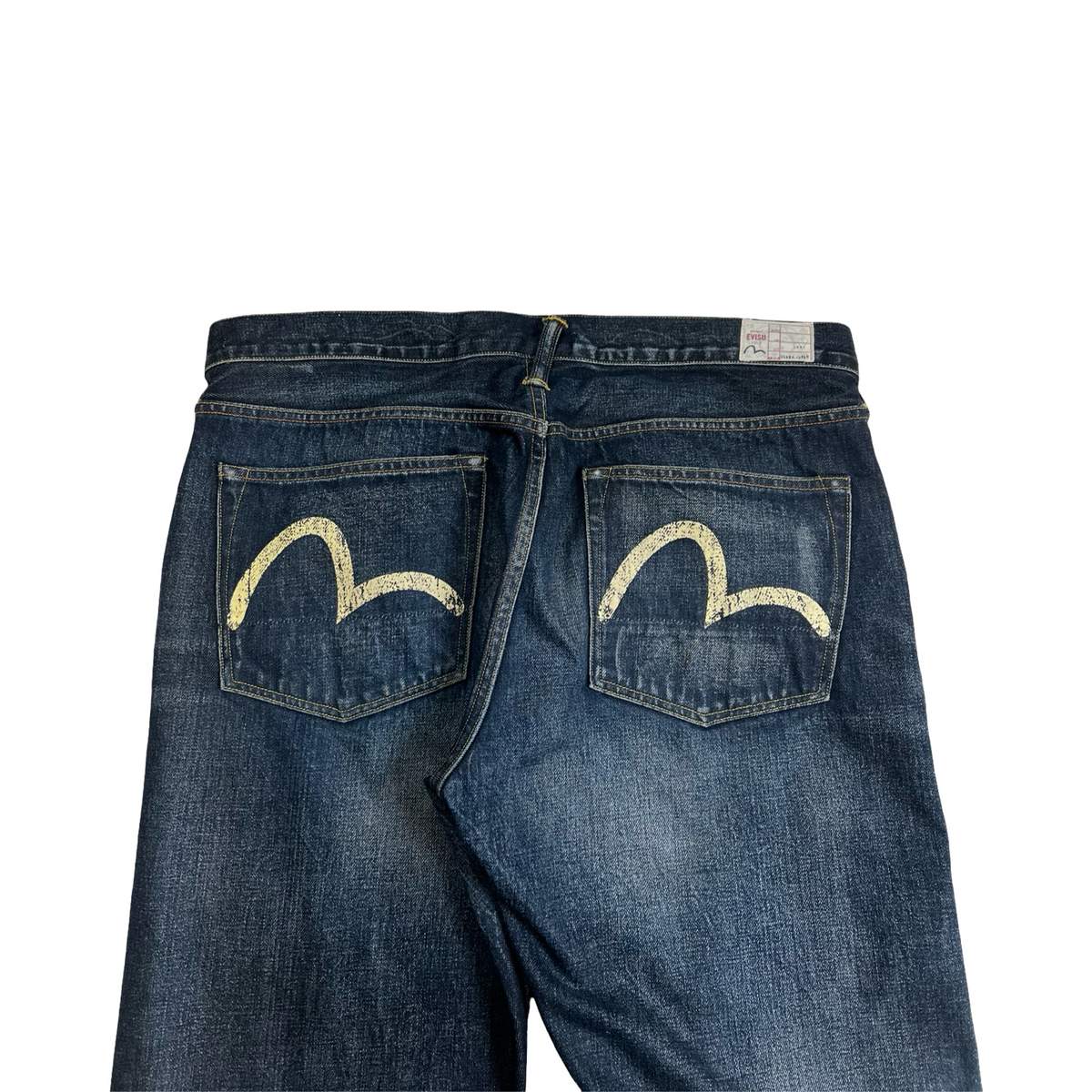 Vintage Evisu Yellow Seagull Curves Denim Jeans