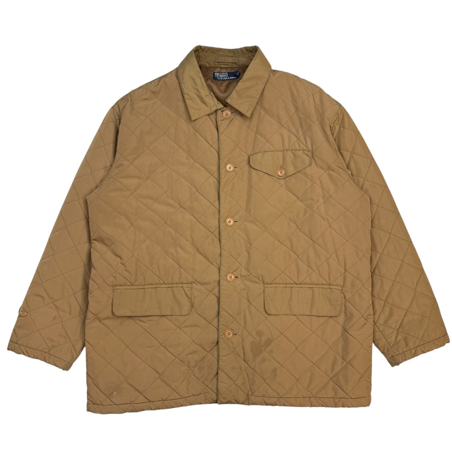 Vintage Polo Ralph Lauren Quilted Barn Jacket Tan