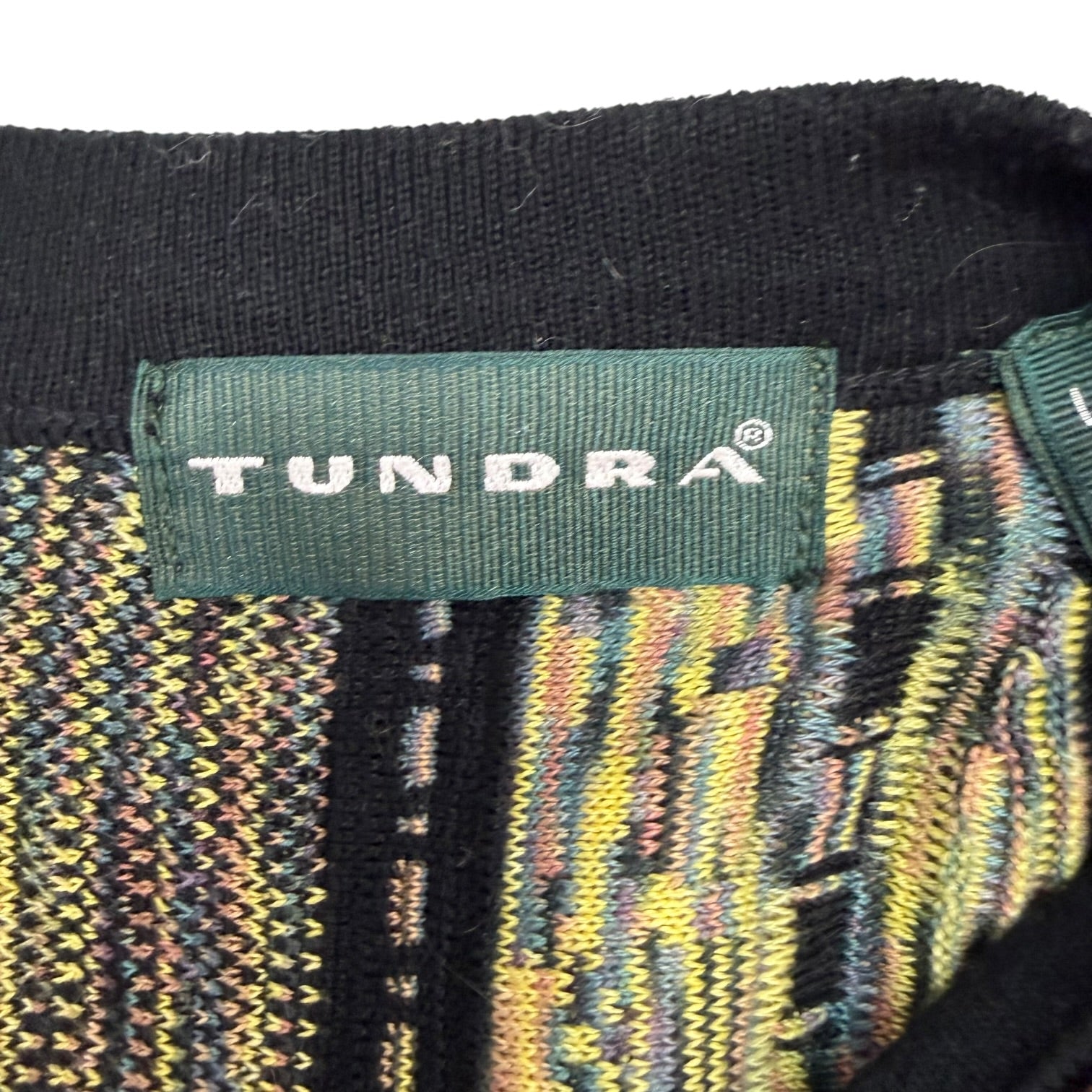 Vintage Tundra Cable Knit V Neck Sweater Green