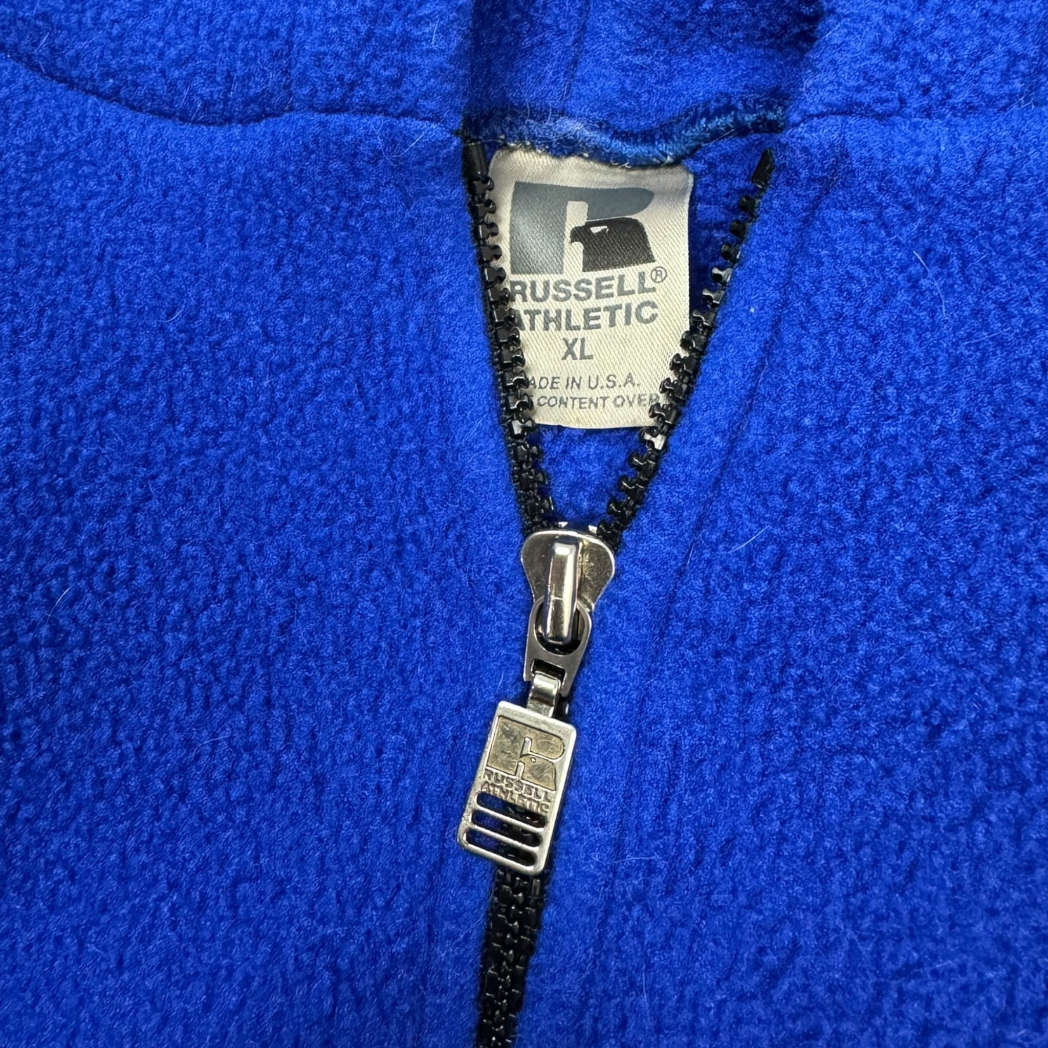 Vintage Russel Athletic Quarter Zip Hooded Fleece