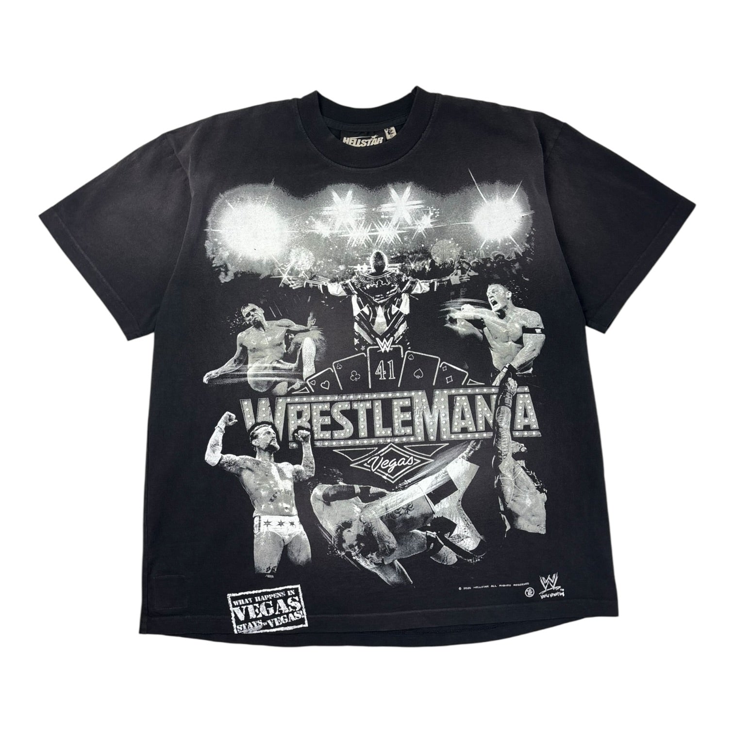 Hellstar x WWE WrestleMania 41 Tee Black