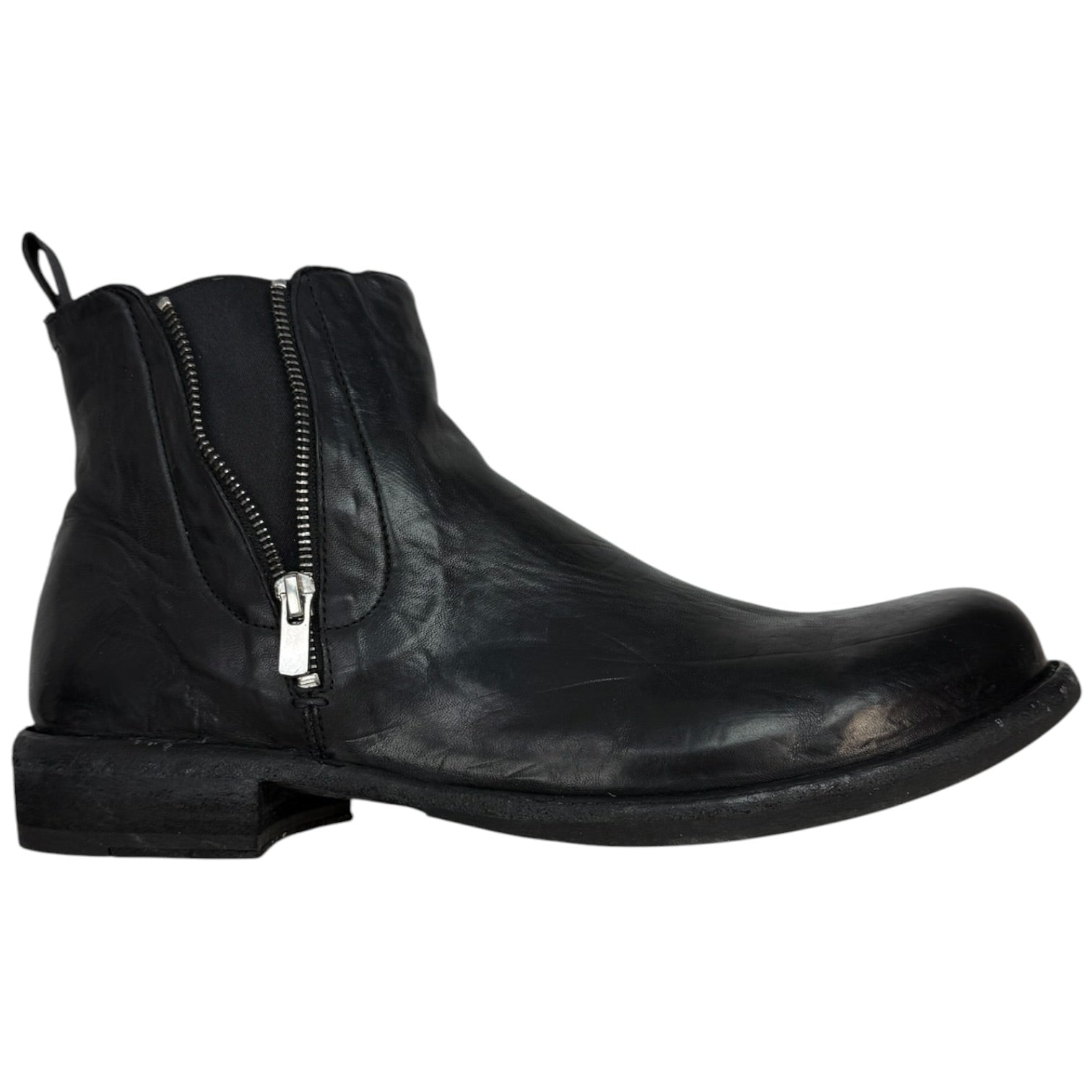 Officine Creative Double Zip Leather Boots (Used)