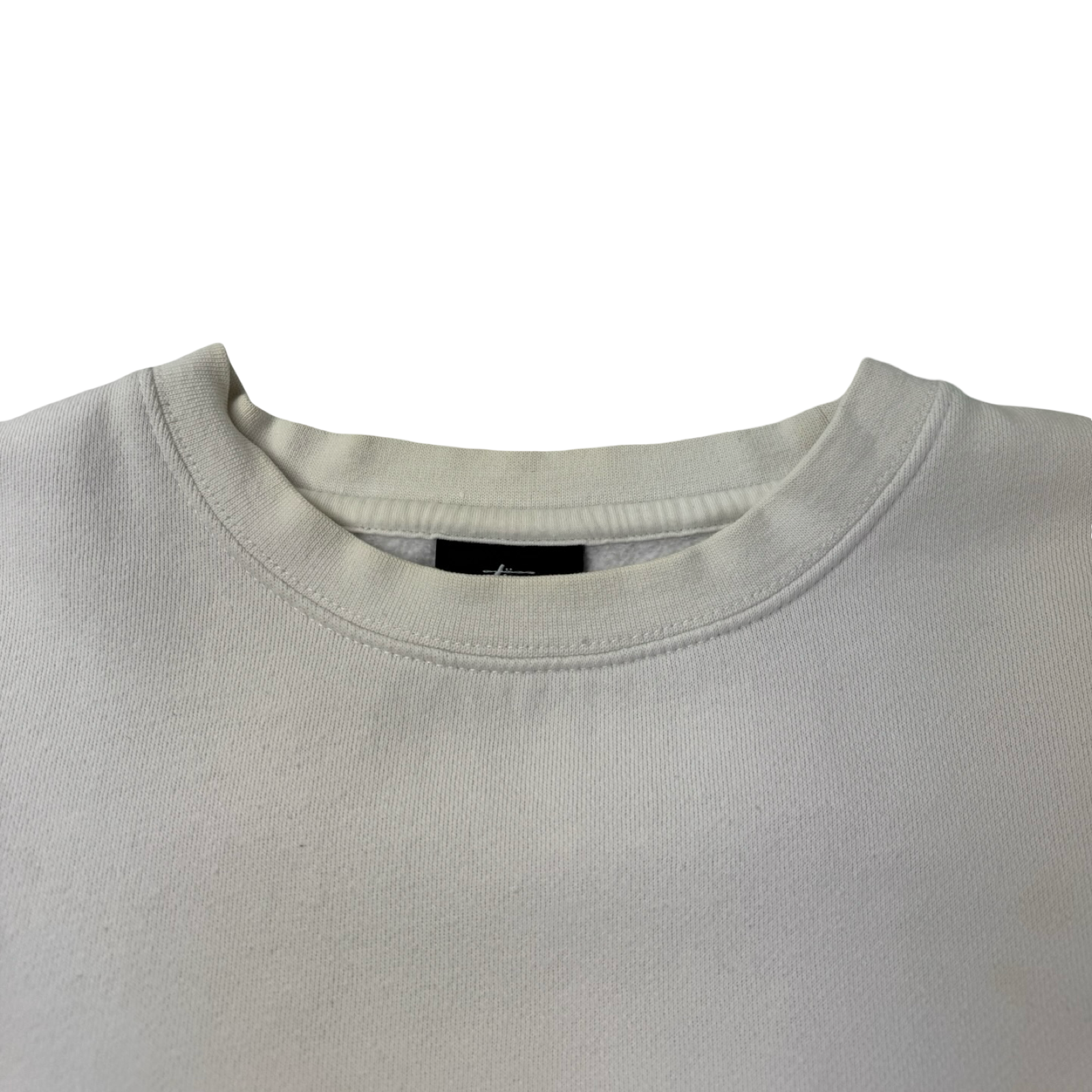 Stussy Shadow Emboidered Logo Crewneck White
