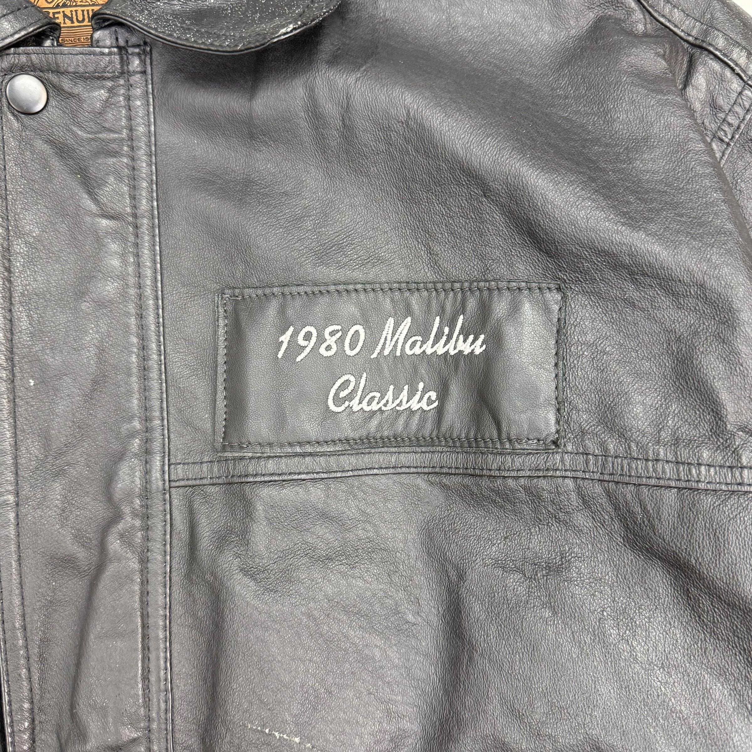 Vintage Sweet Streets & Rods Leather Race Jacket Black