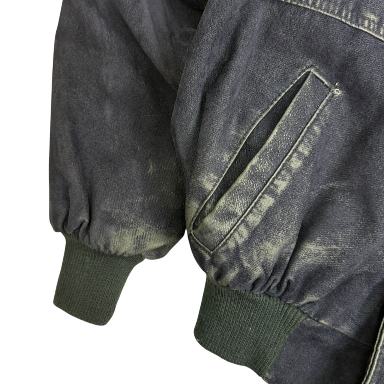 Vintage PE Suede Bomber Jacket Navy