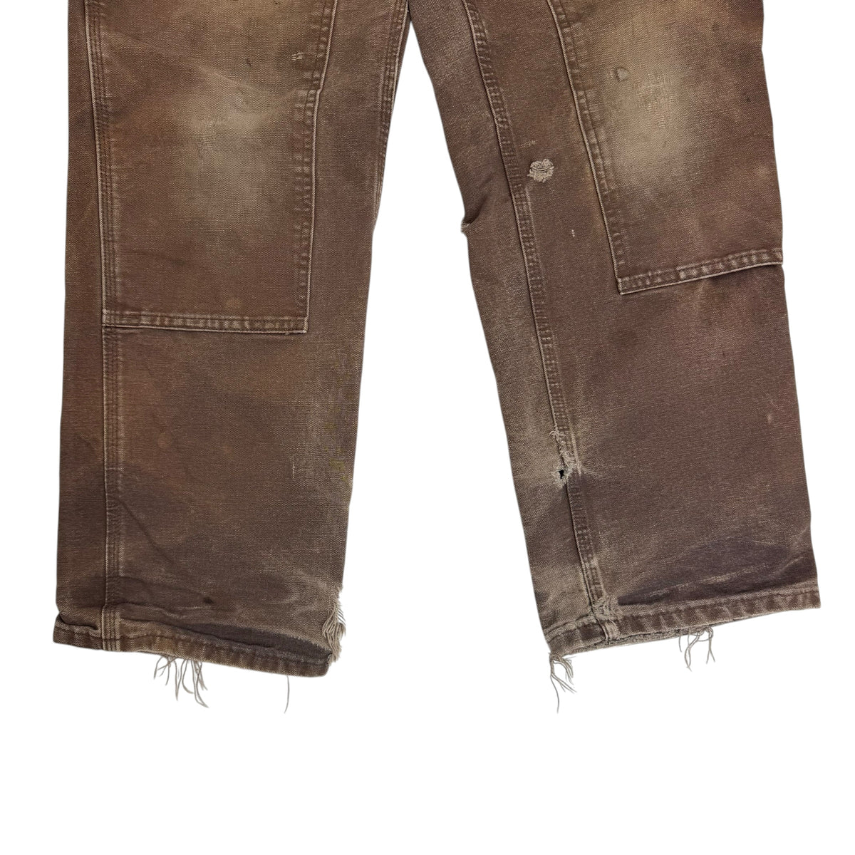 Vintage Carhartt Double Knee Distressed Pants Faded Brown