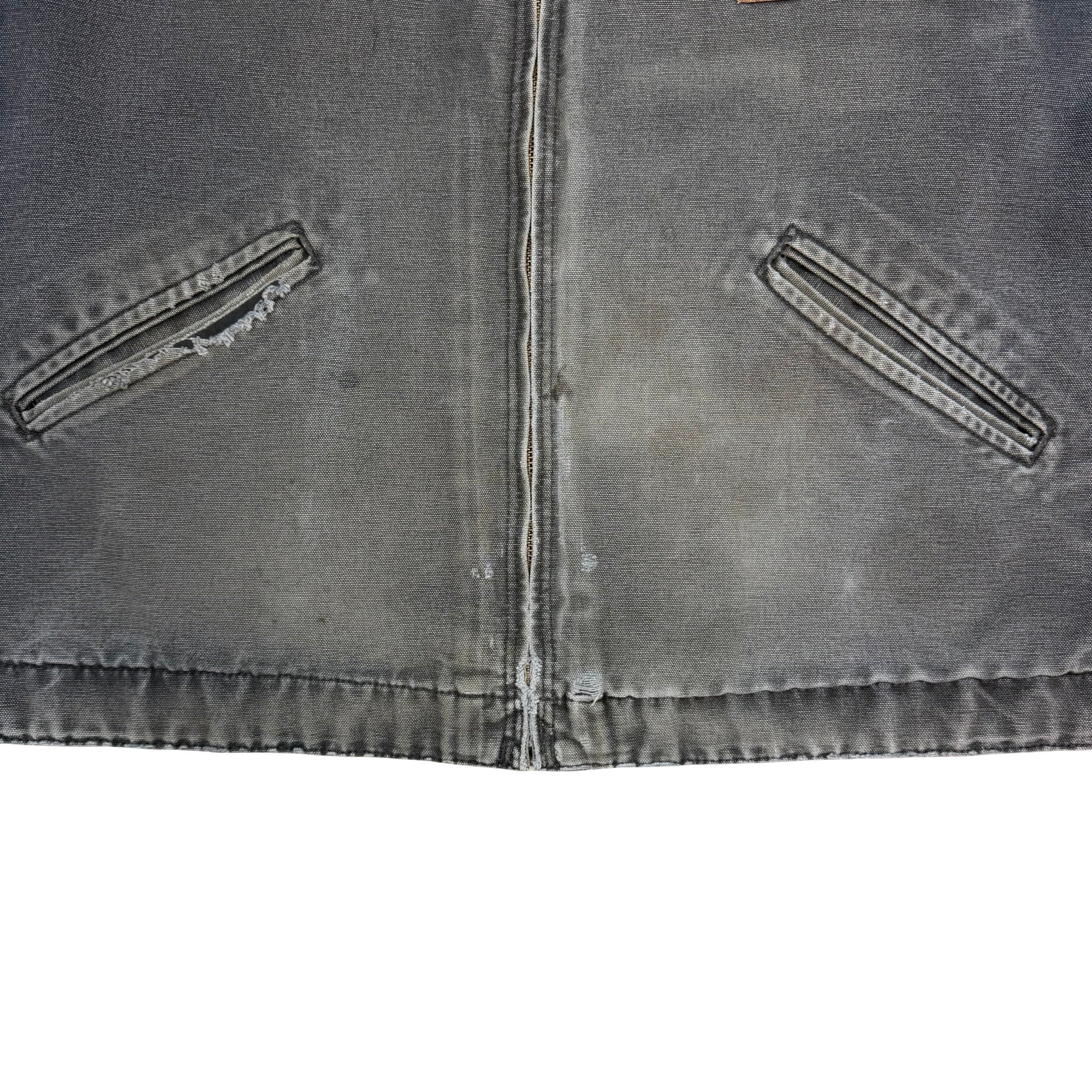Vintage Carhartt Detroit Jacket Blanket Lined Faded Grey