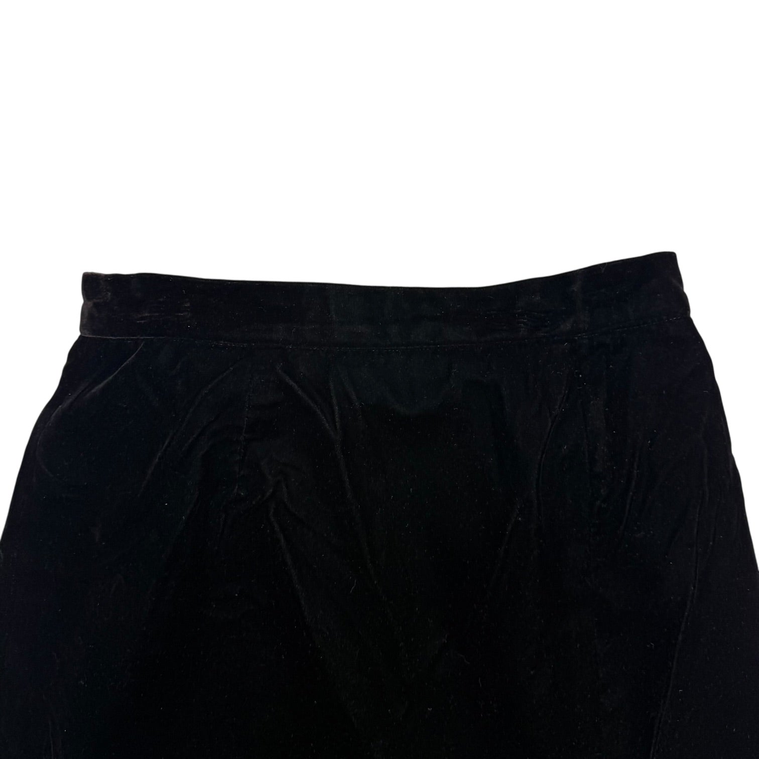 (W) Vintage Velvet Skirt Black