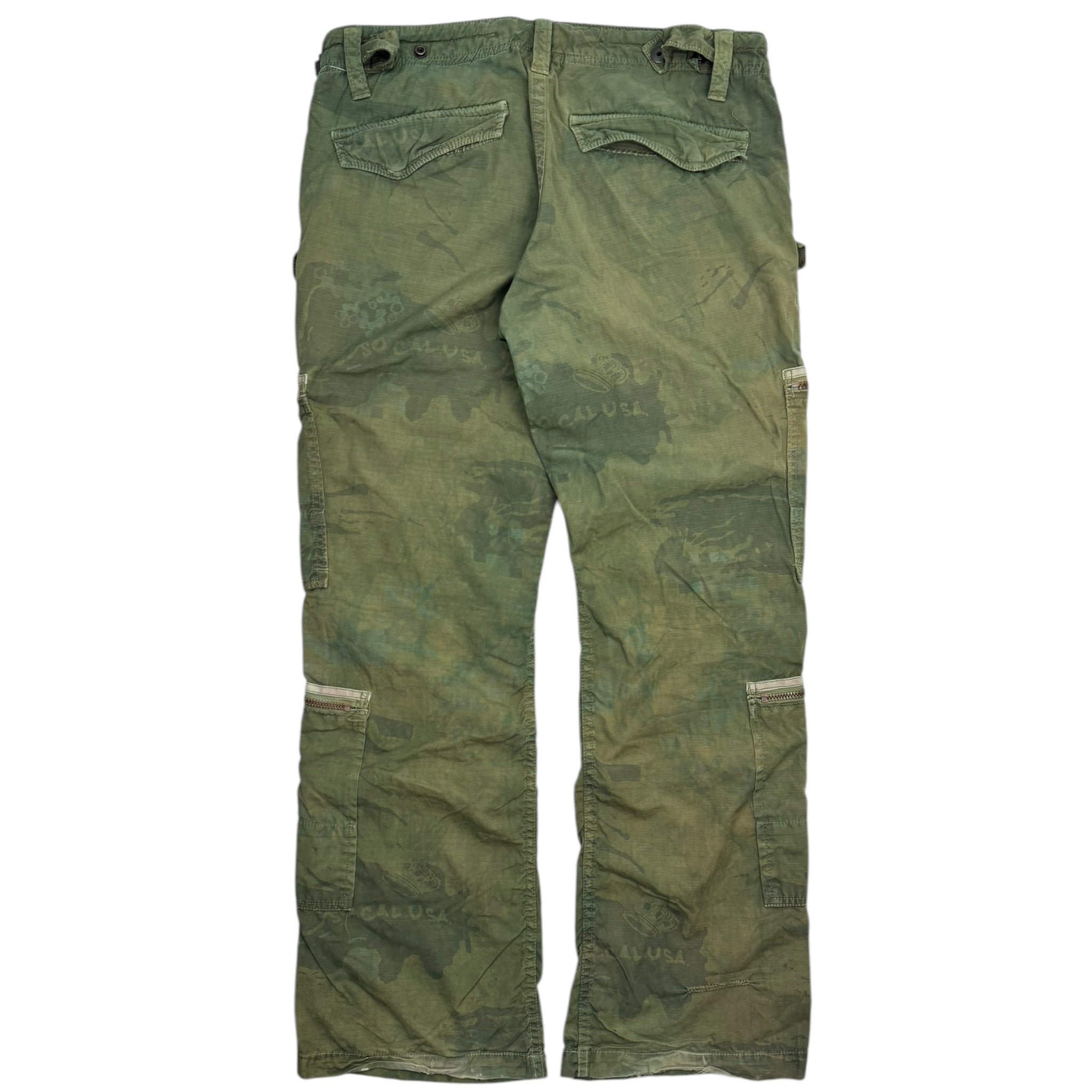 Y2K Z-Brand Camo Zipped Out Cargo Bottoms