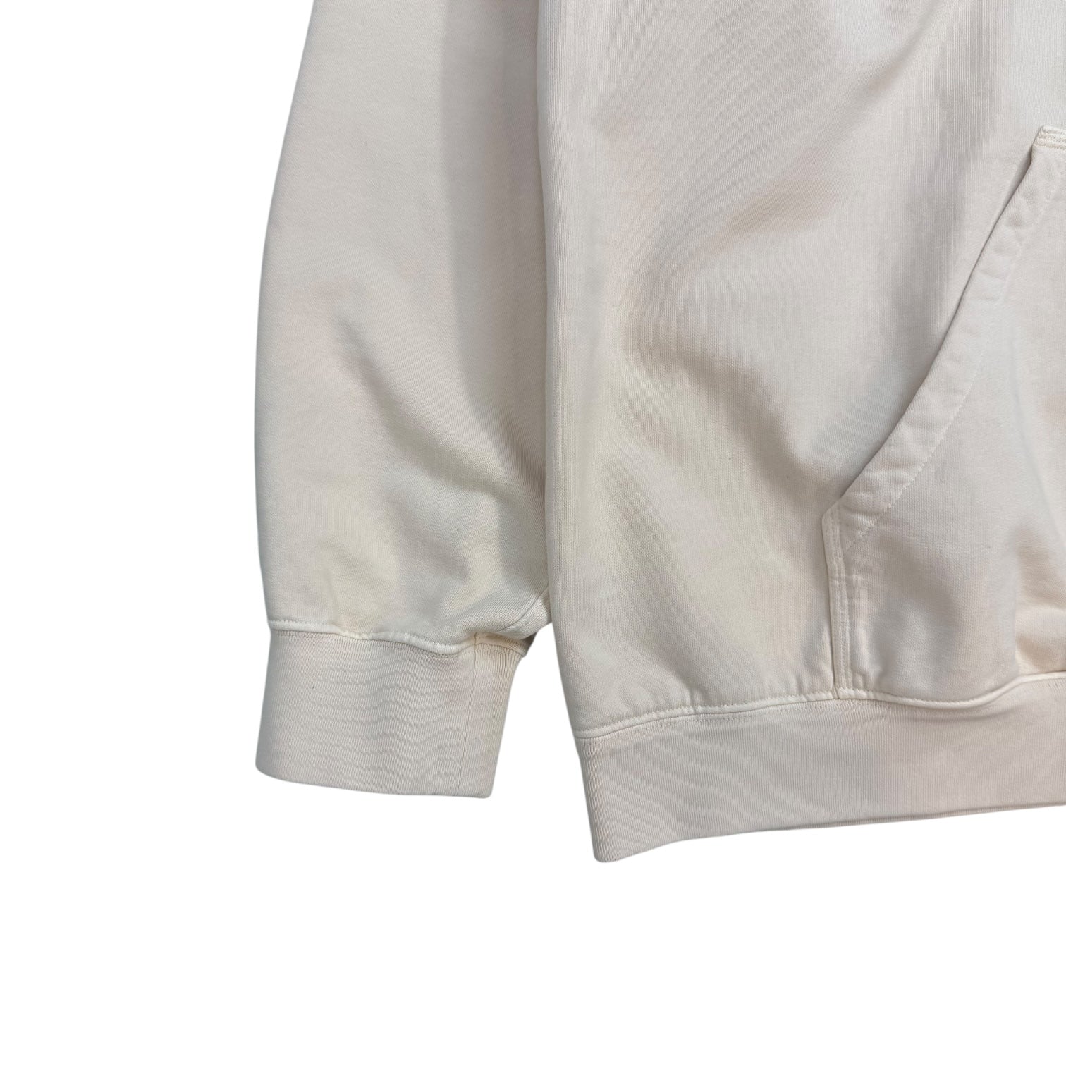 Maison Margiela Embroidered Logo Hoodie Cream