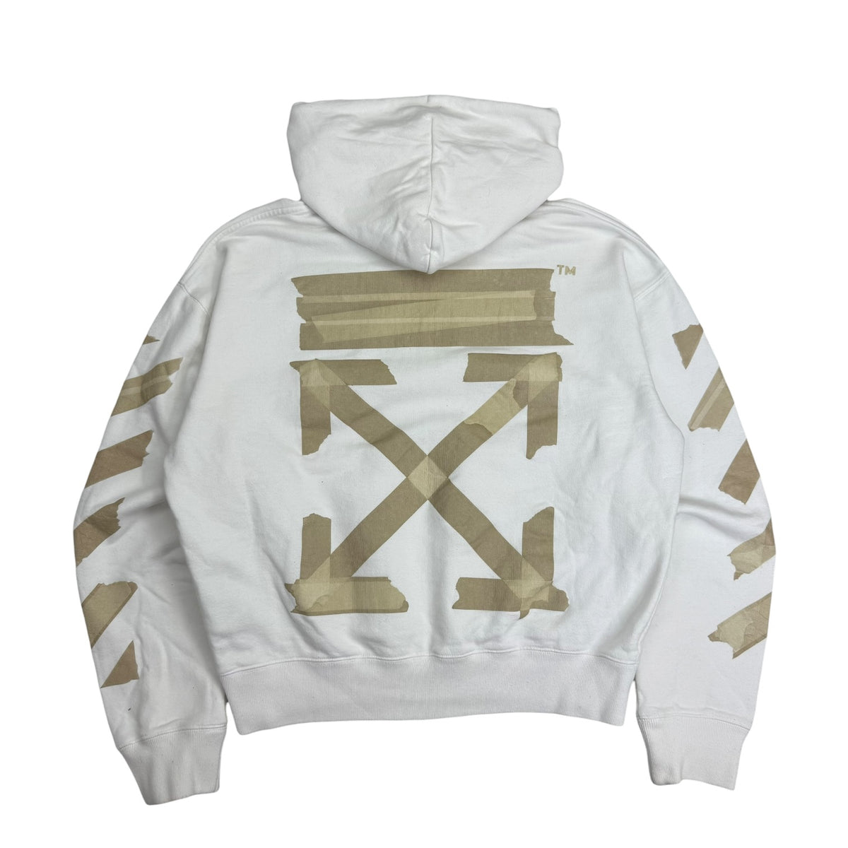 Off-White Tape Diag Arrows Hoodie White