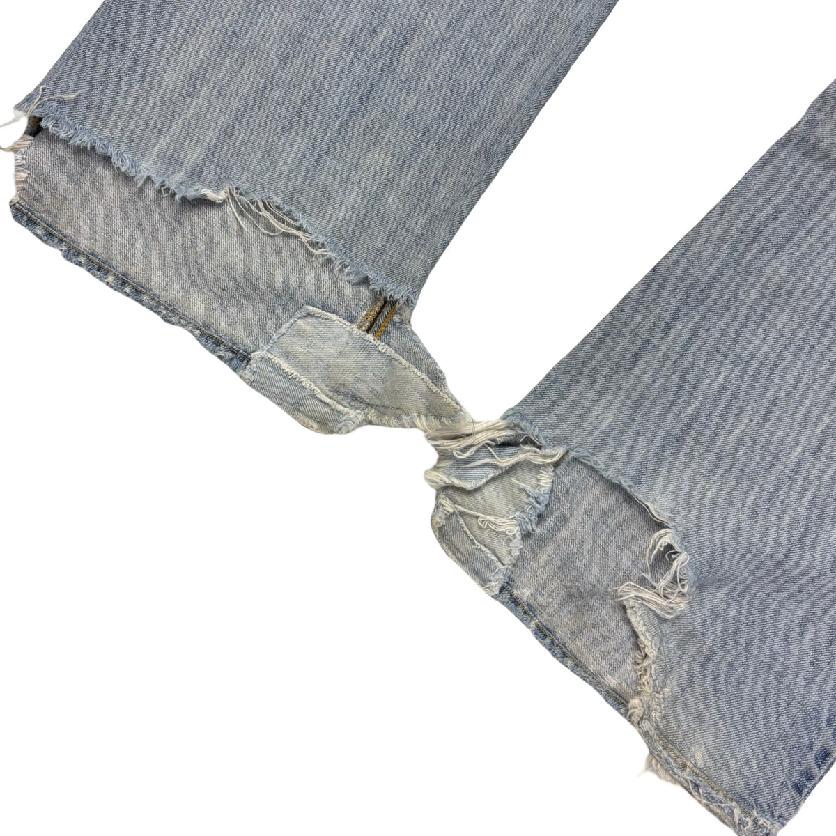 Vintage Repaired Flared Denim Light Wash