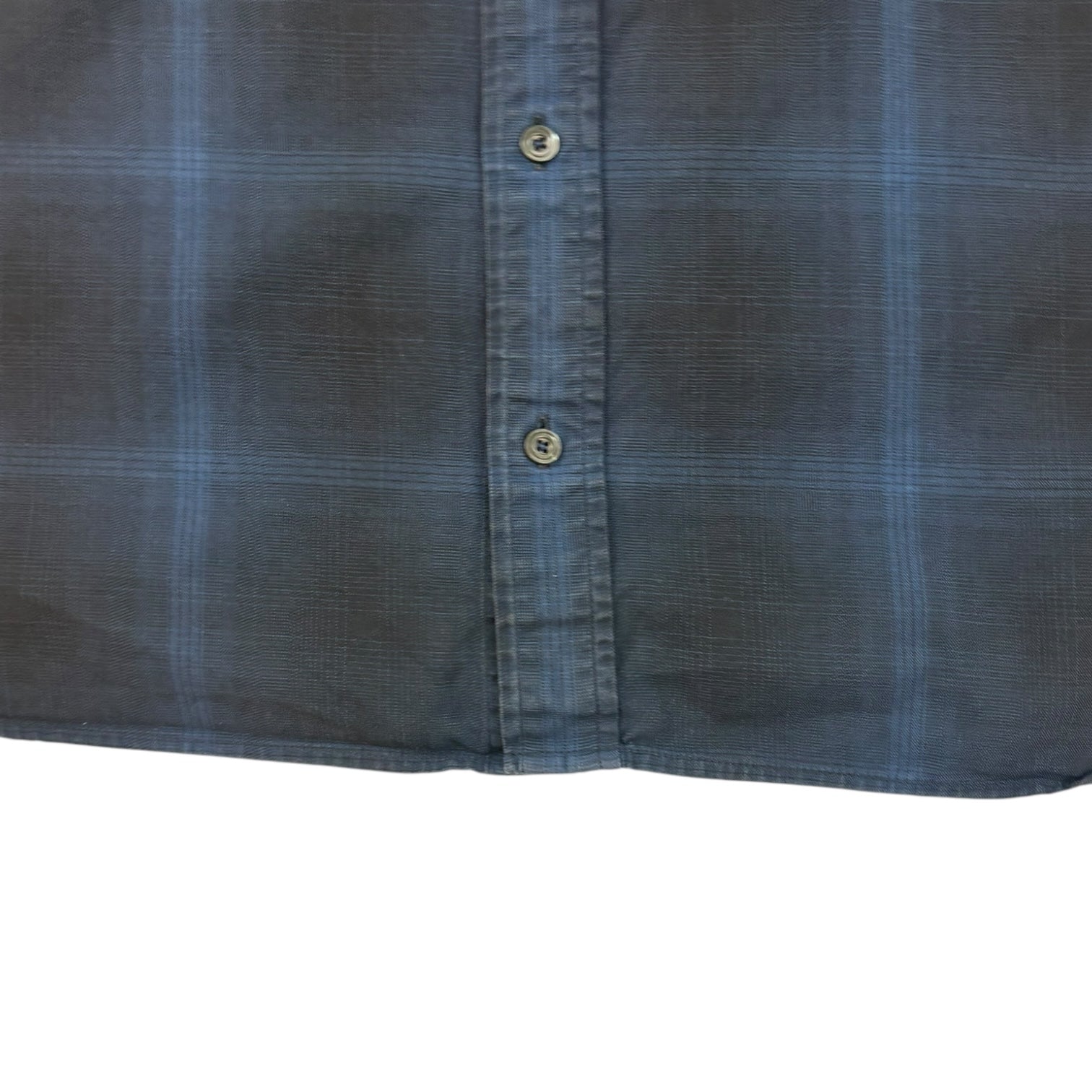 Tom Ford Plaid Check Cotton Button-Up Blue