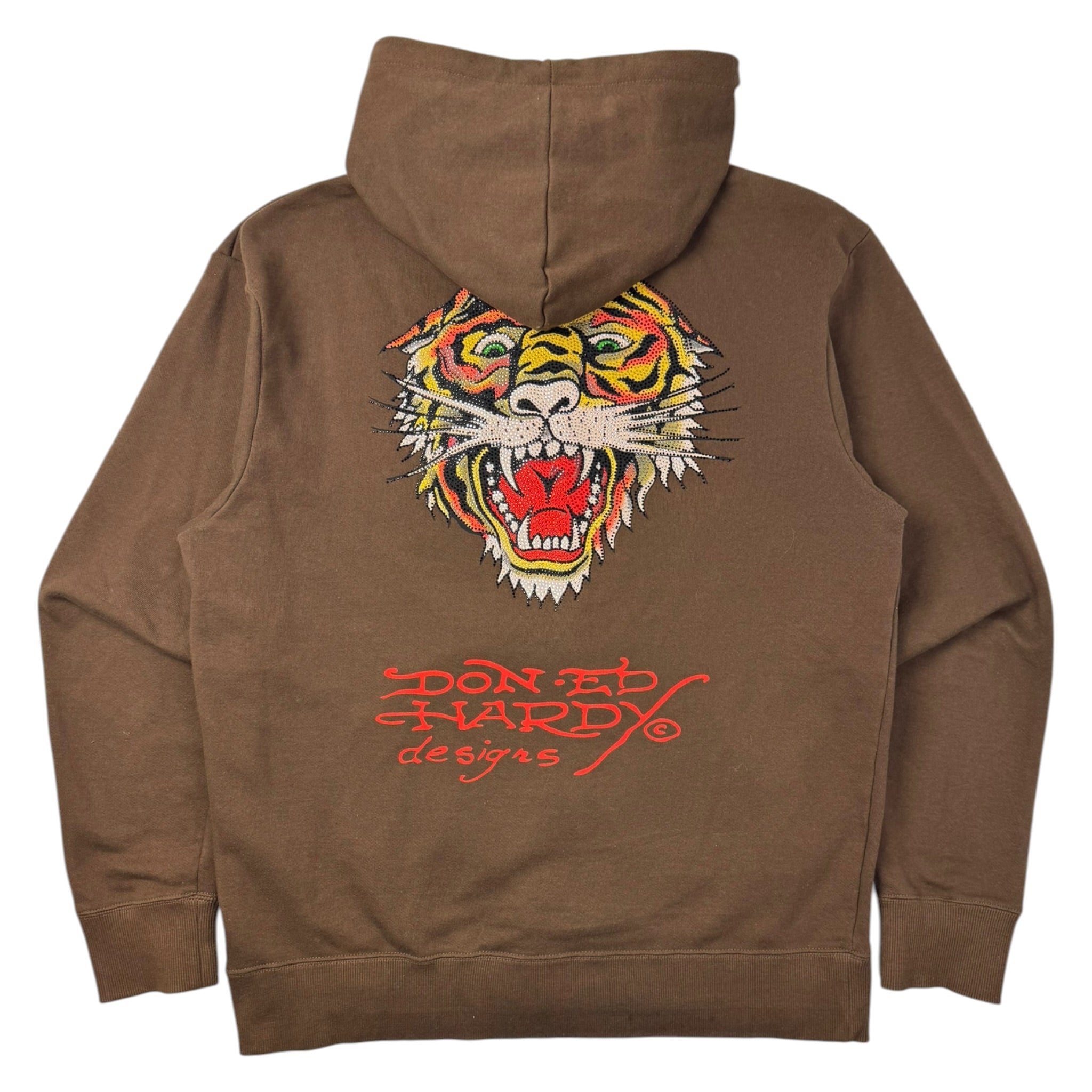 Vintage Y2K Ed Hardy Rhinestone Zip Up Hoodie