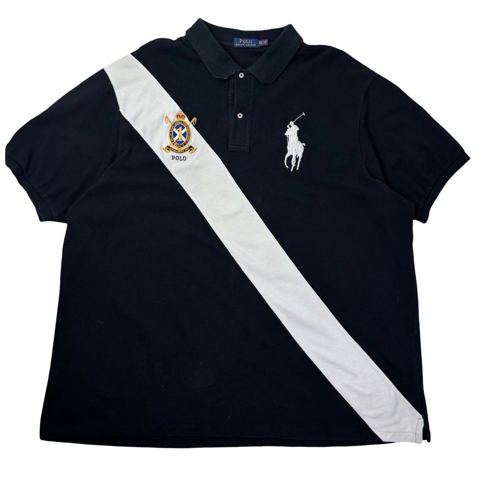 Vintage Polo Ralph Lauren Big Pony Polo Striped Black