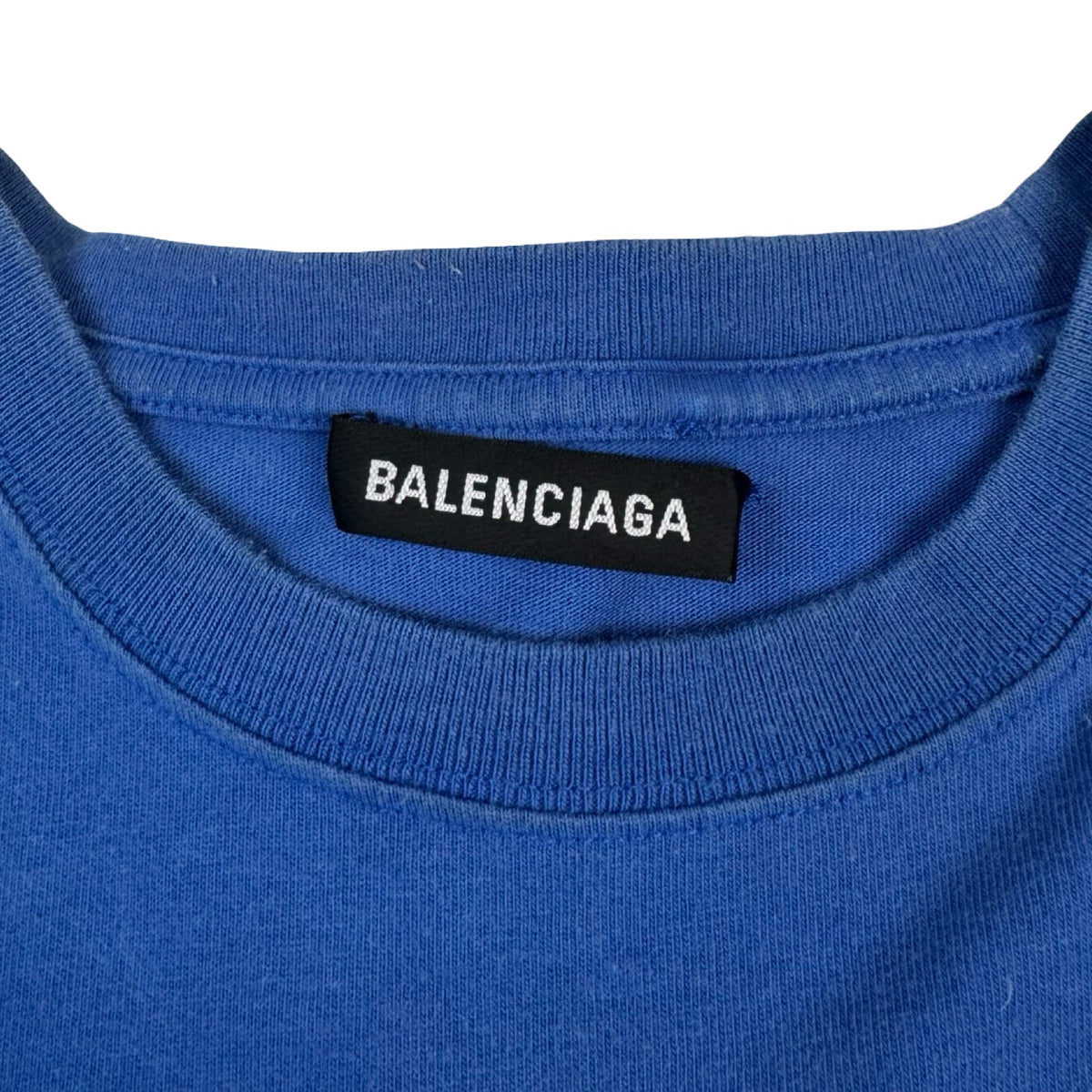 Balenciaga Small Logo T-Shirt Blue