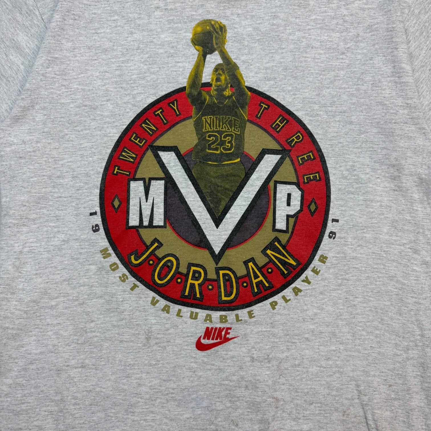 Vintage Nike Michael Jordan MVP Tee Heather Grey