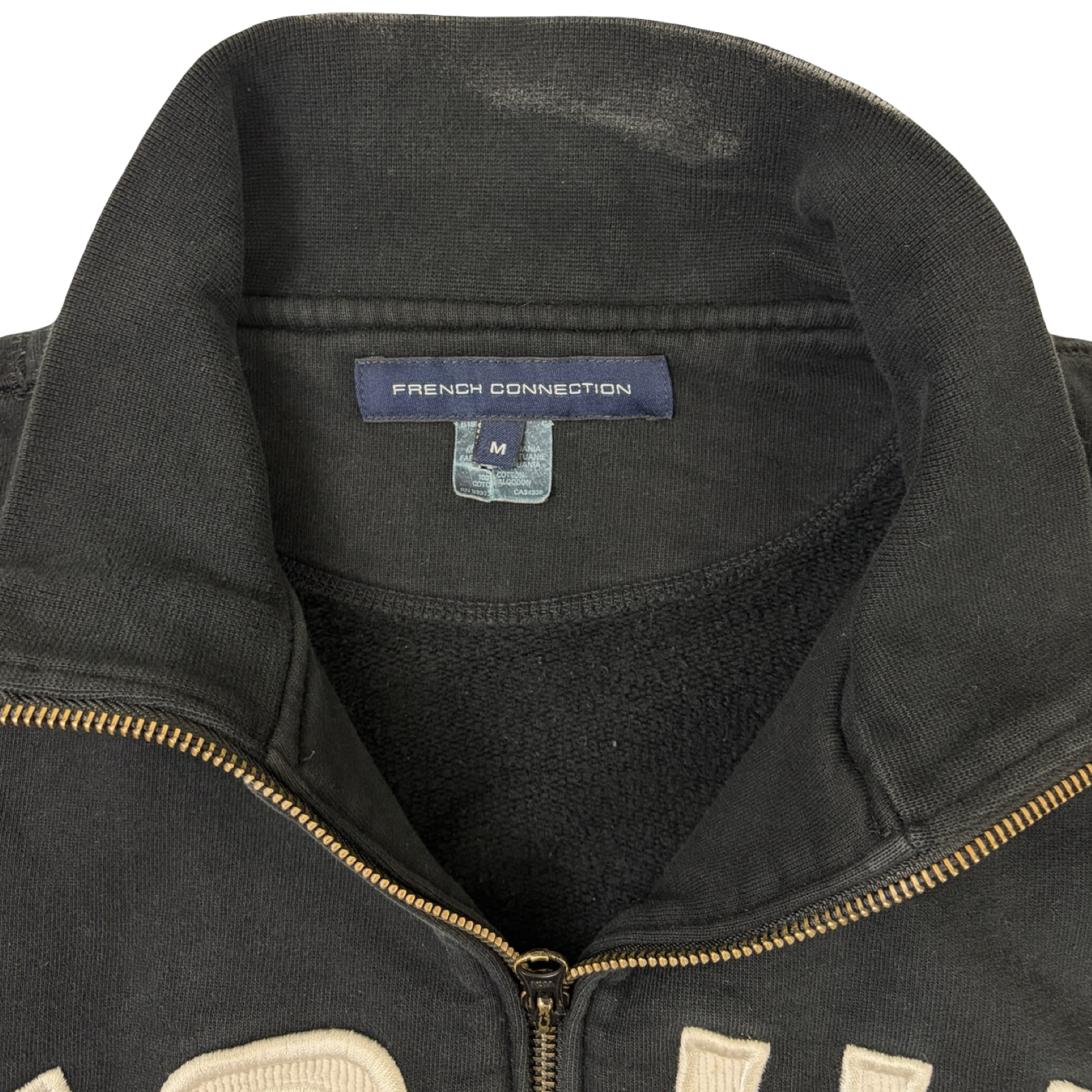French Connection FCUK Zip Up Sweater Black