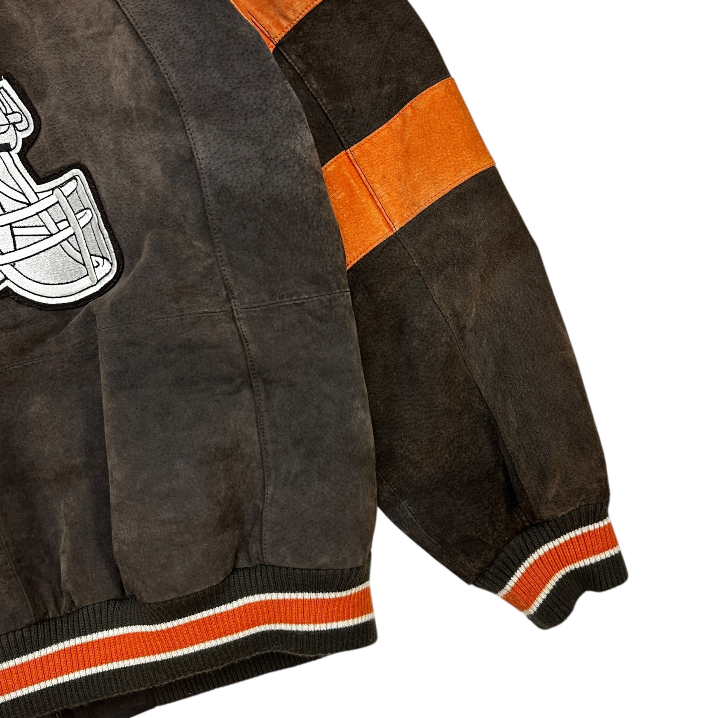 Vintage Cleveland Browns Suede Varsity Brown/Orange
