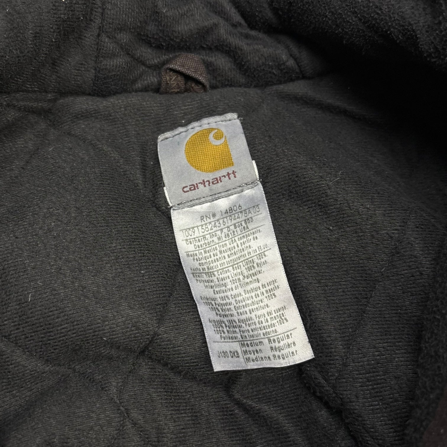 Vintage Carhartt Quilted Active Jacket Dark Purple