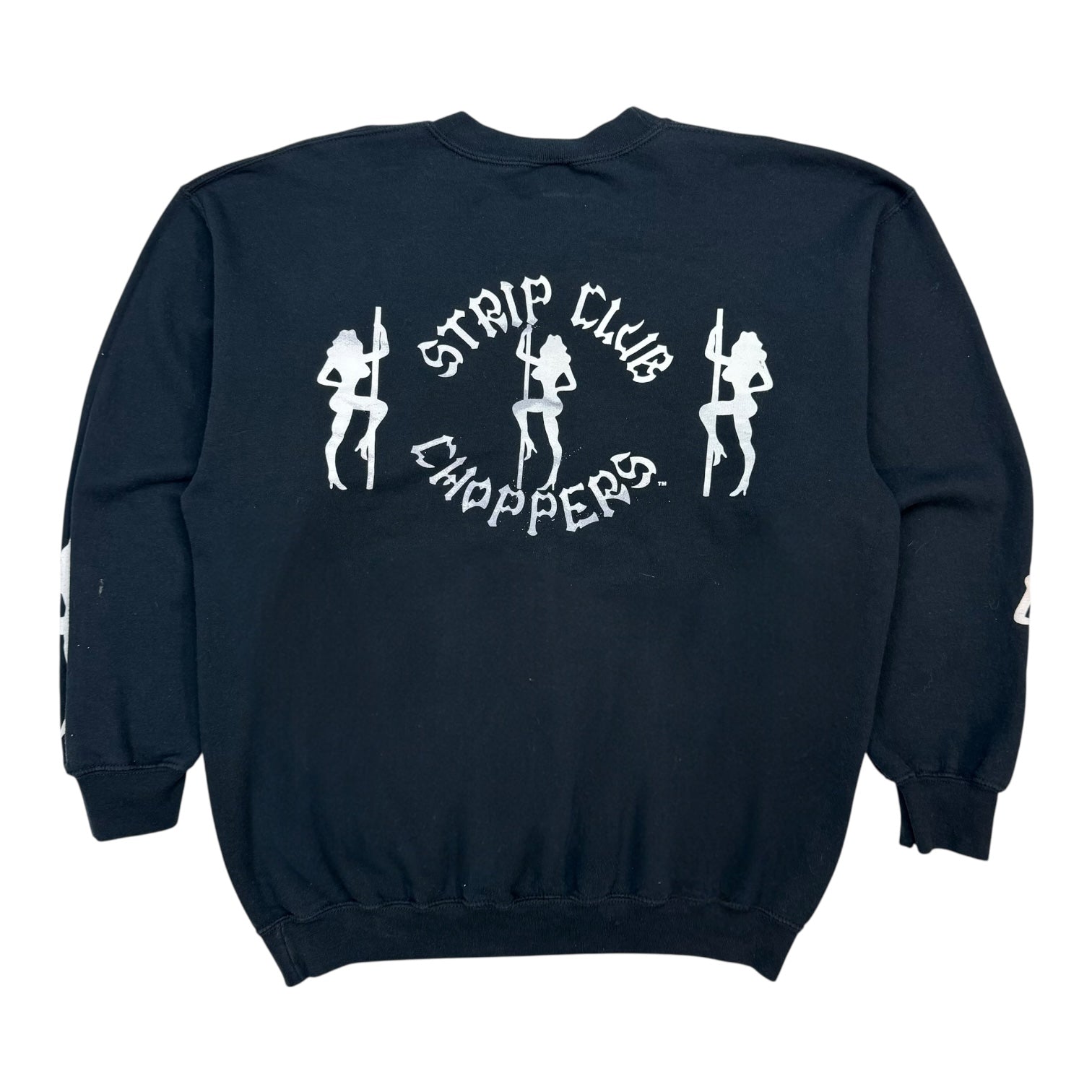 Vintage Strip Club Choppers Crewneck Black